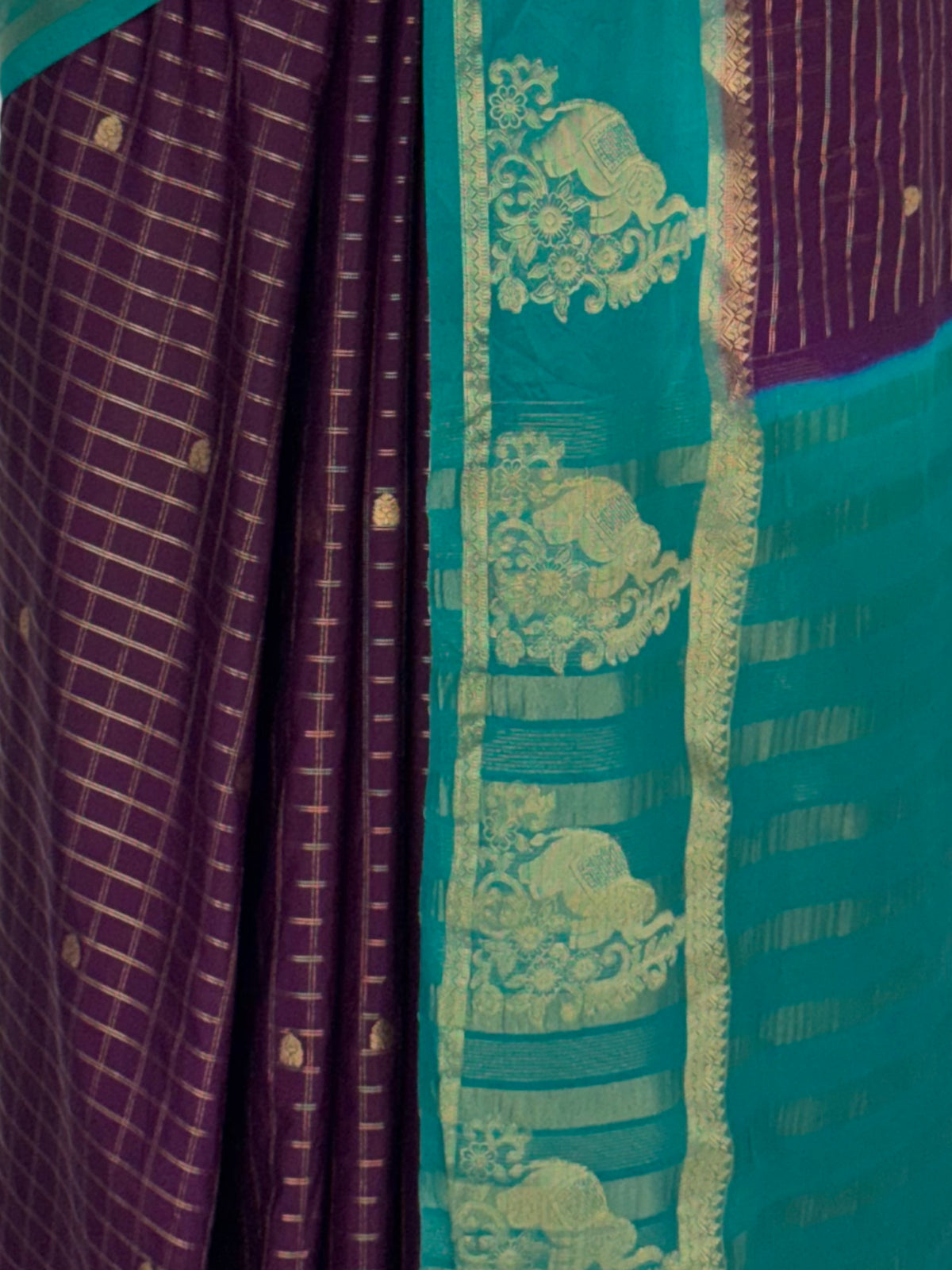 MIMOSA Jamun Mysore Silk Crepe Saree — fleets shot full lifestyle