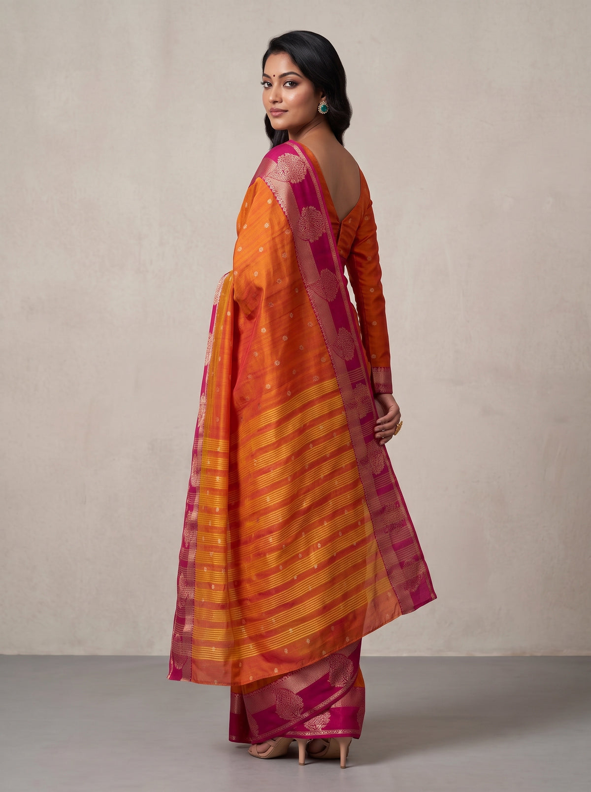 MIMOSA Rani Banarasi Saree — pose 7 styling detail