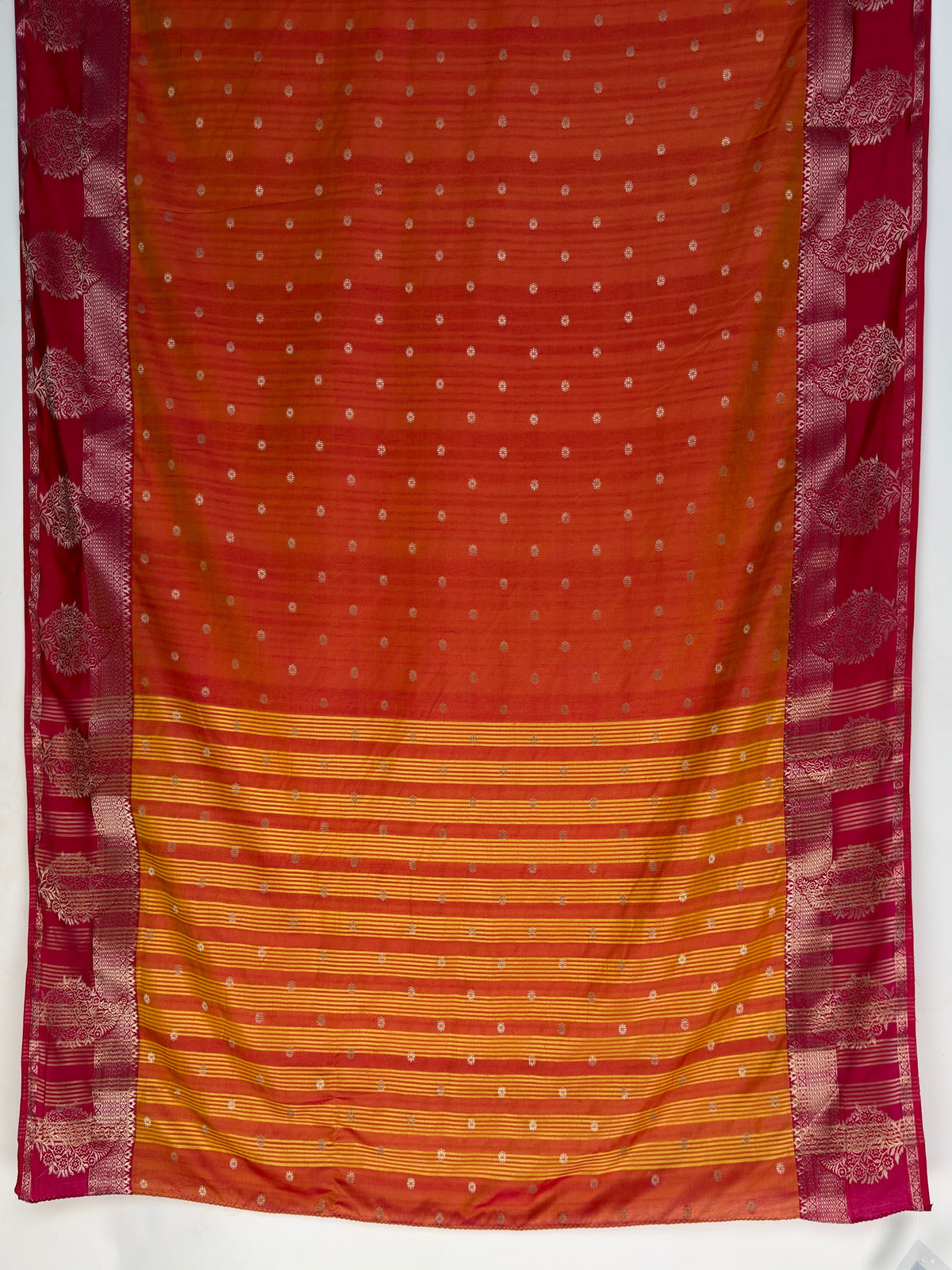 MIMOSA Rani Banarasi Saree — pallu and zari work detail