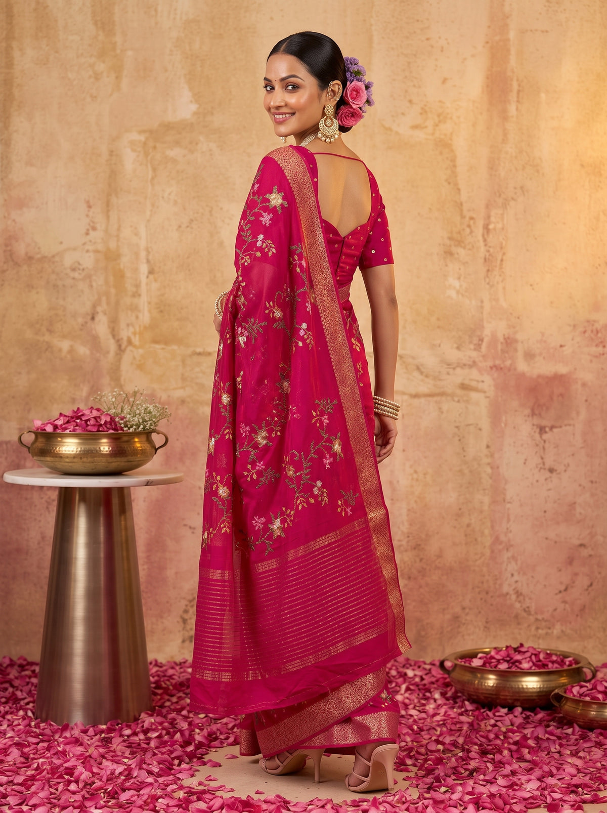 MIMOSA Rani Jaipur Saree — pose 7 styling detail
