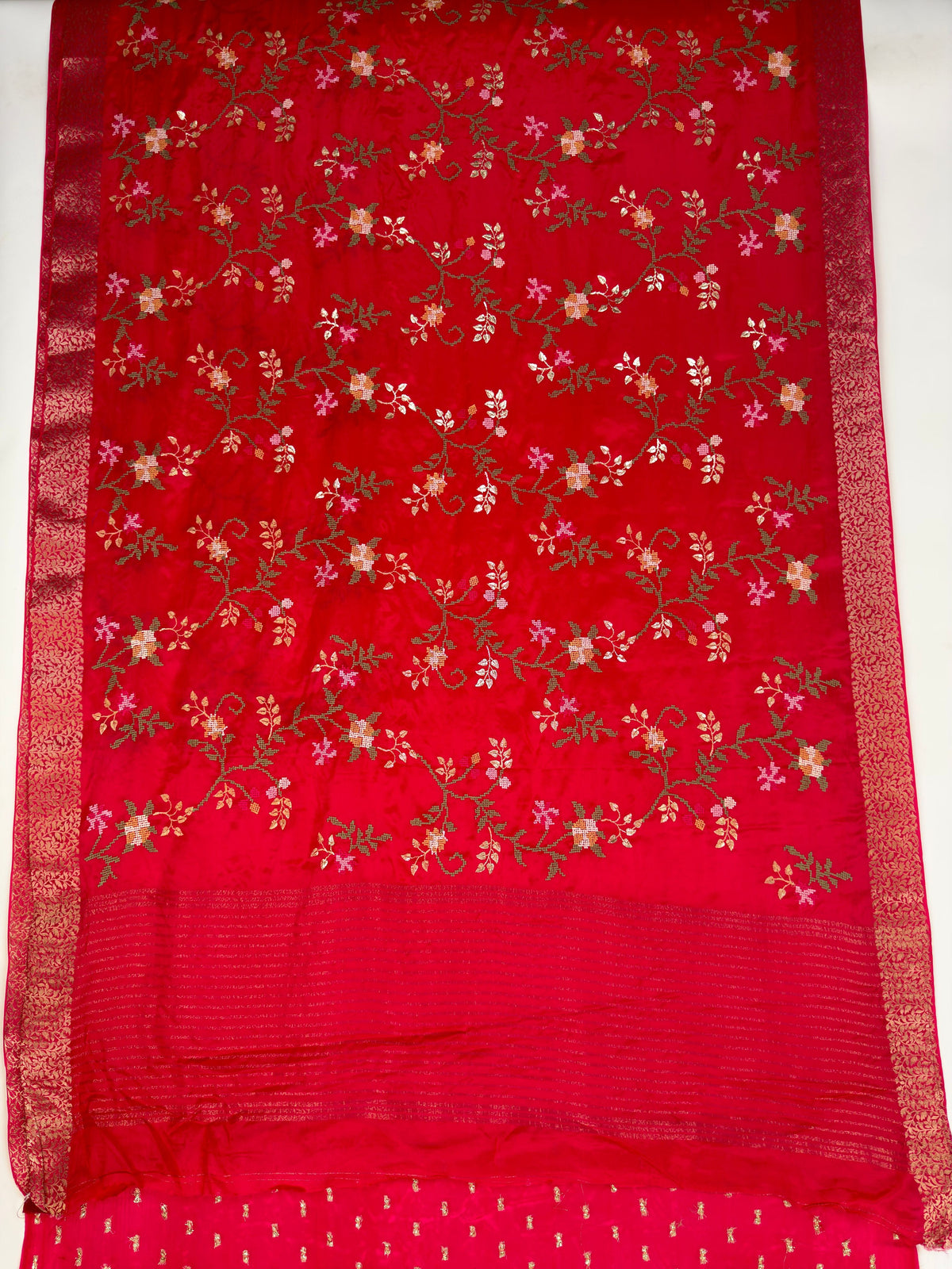 MIMOSA Rani Jaipur Saree — pallu and zari work detail