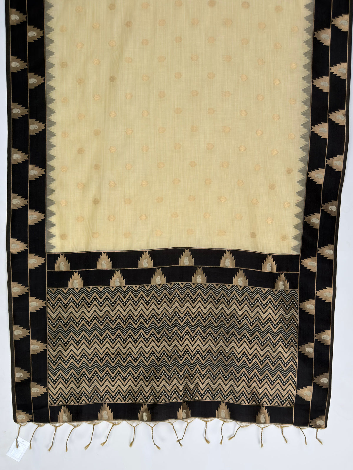 MIMOSA Tussar Banarasi Saree — pallu and zari work detail