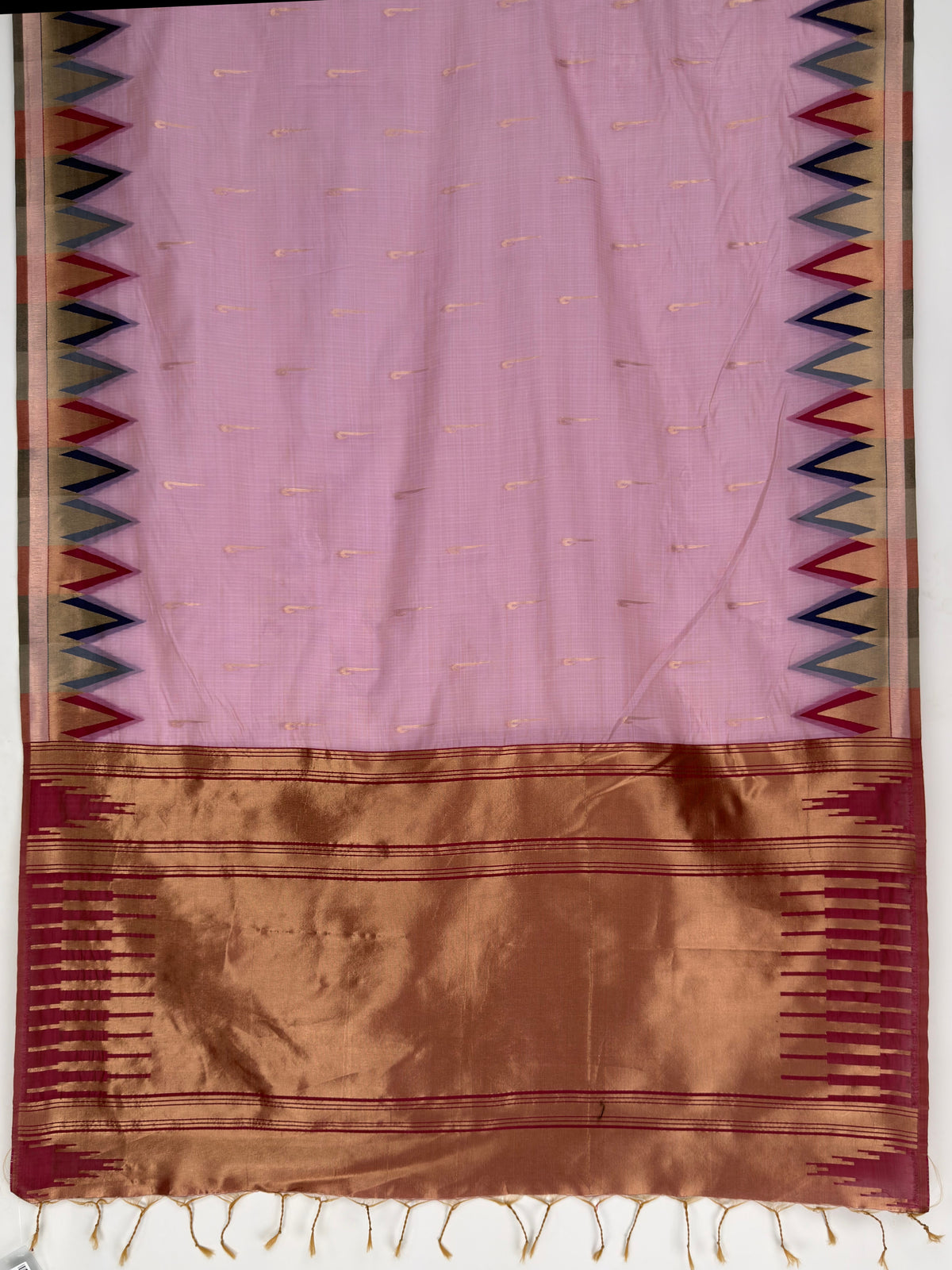 MIMOSA Pink Banarasi Saree — pallu and zari work detail