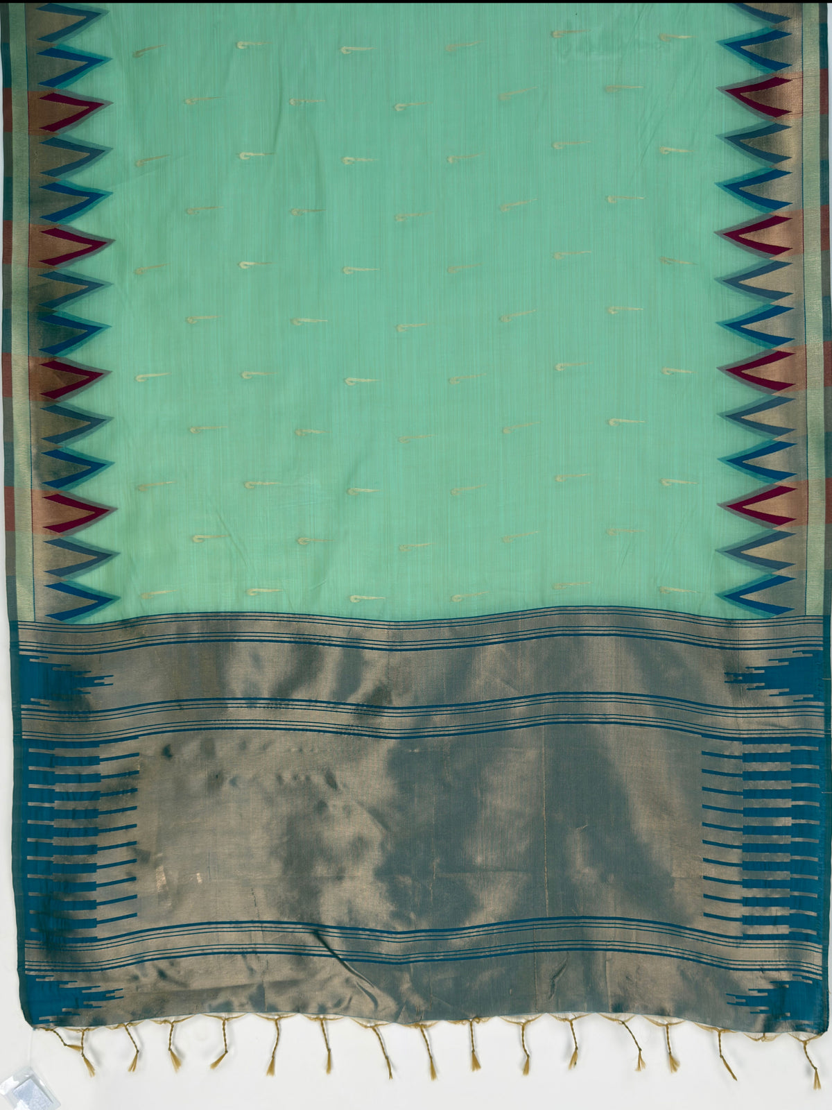 MIMOSA Rama Banarasi Saree — pallu and zari work detail