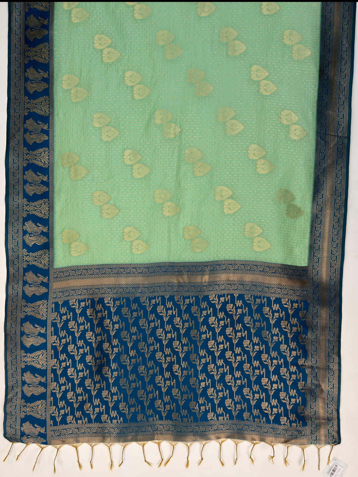 MIMOSA Rama Banarasi Saree — pallu and zari work detail