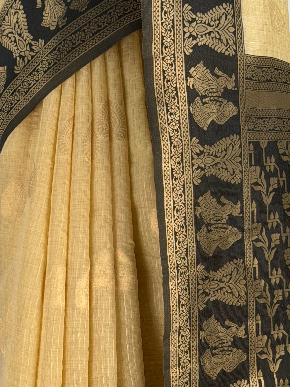 MIMOSA Tussar Banarasi Saree — fleets shot full lifestyle