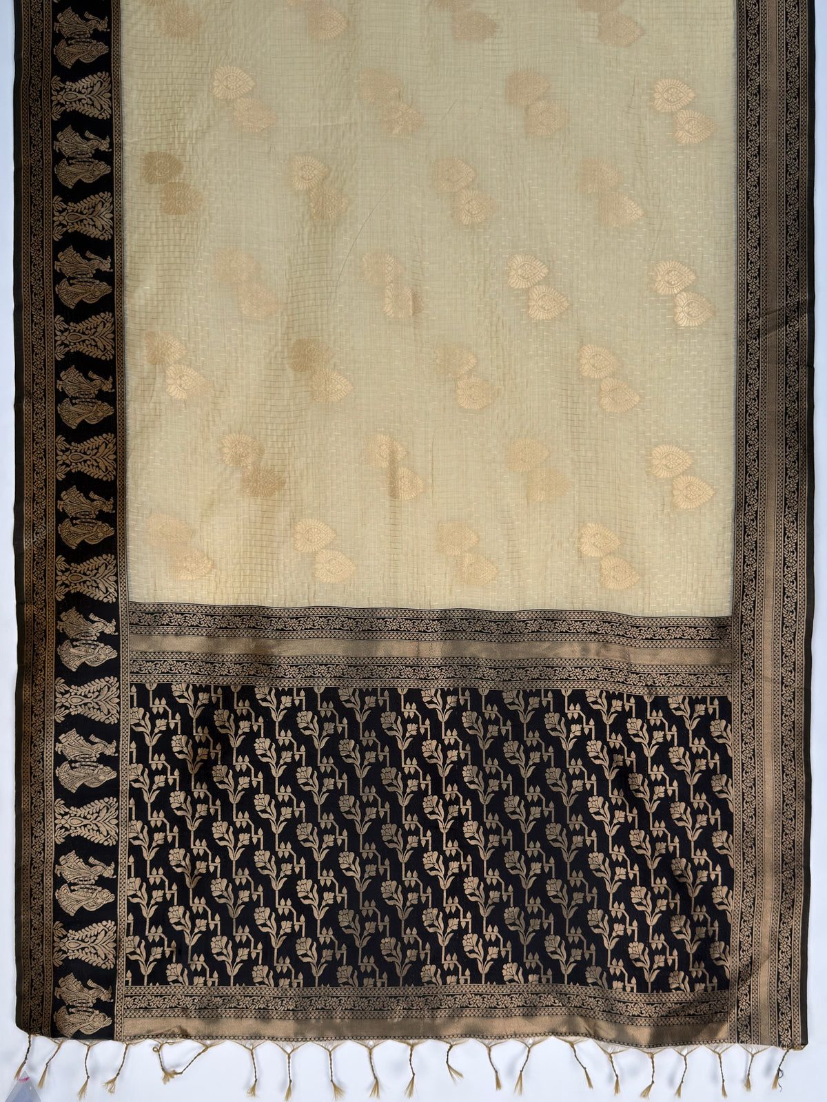 MIMOSA Tussar Banarasi Saree — pallu and zari work detail