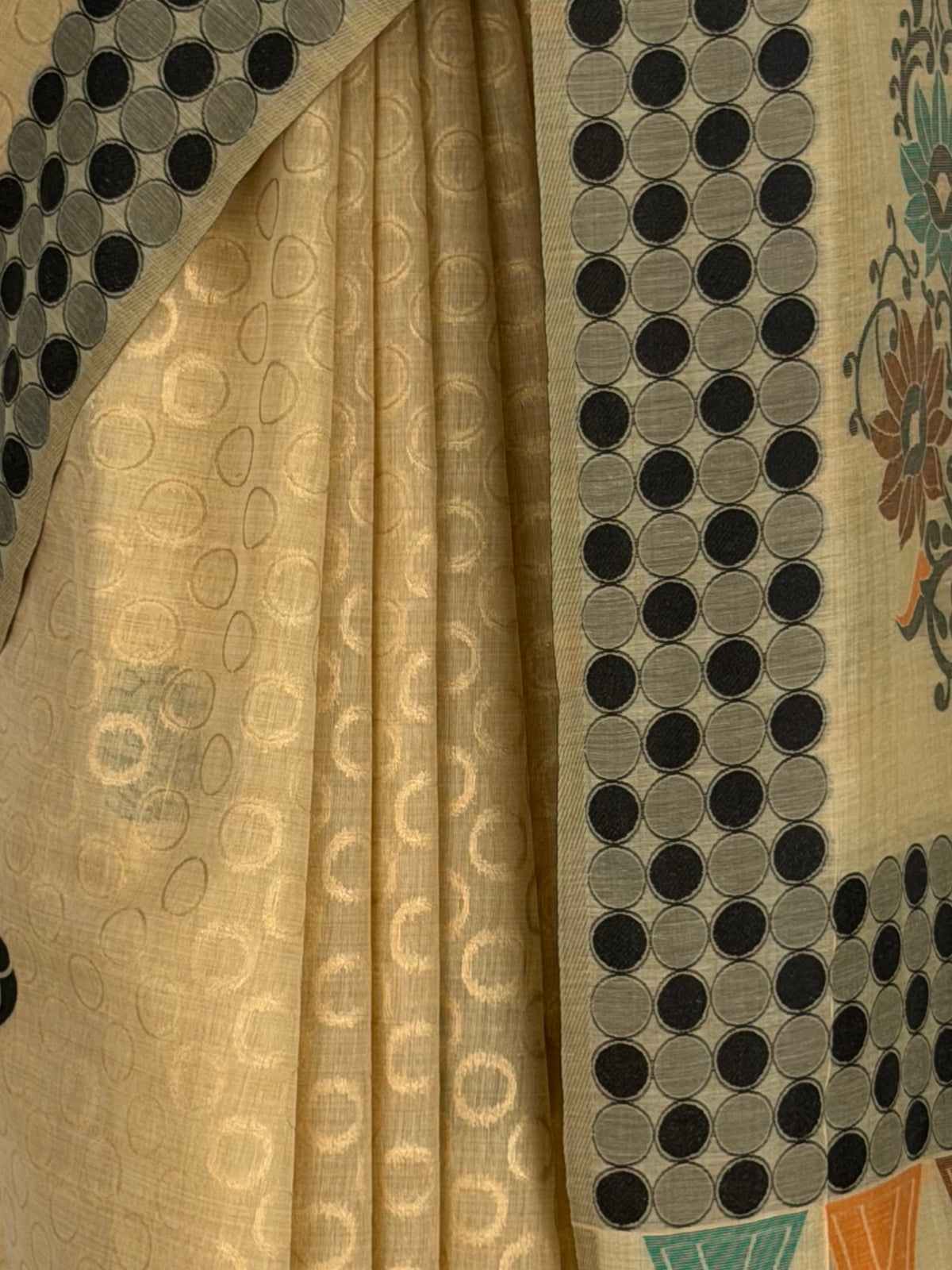 MIMOSA Tussar Banarasi Cotton Saree — fleets shot full lifestyle