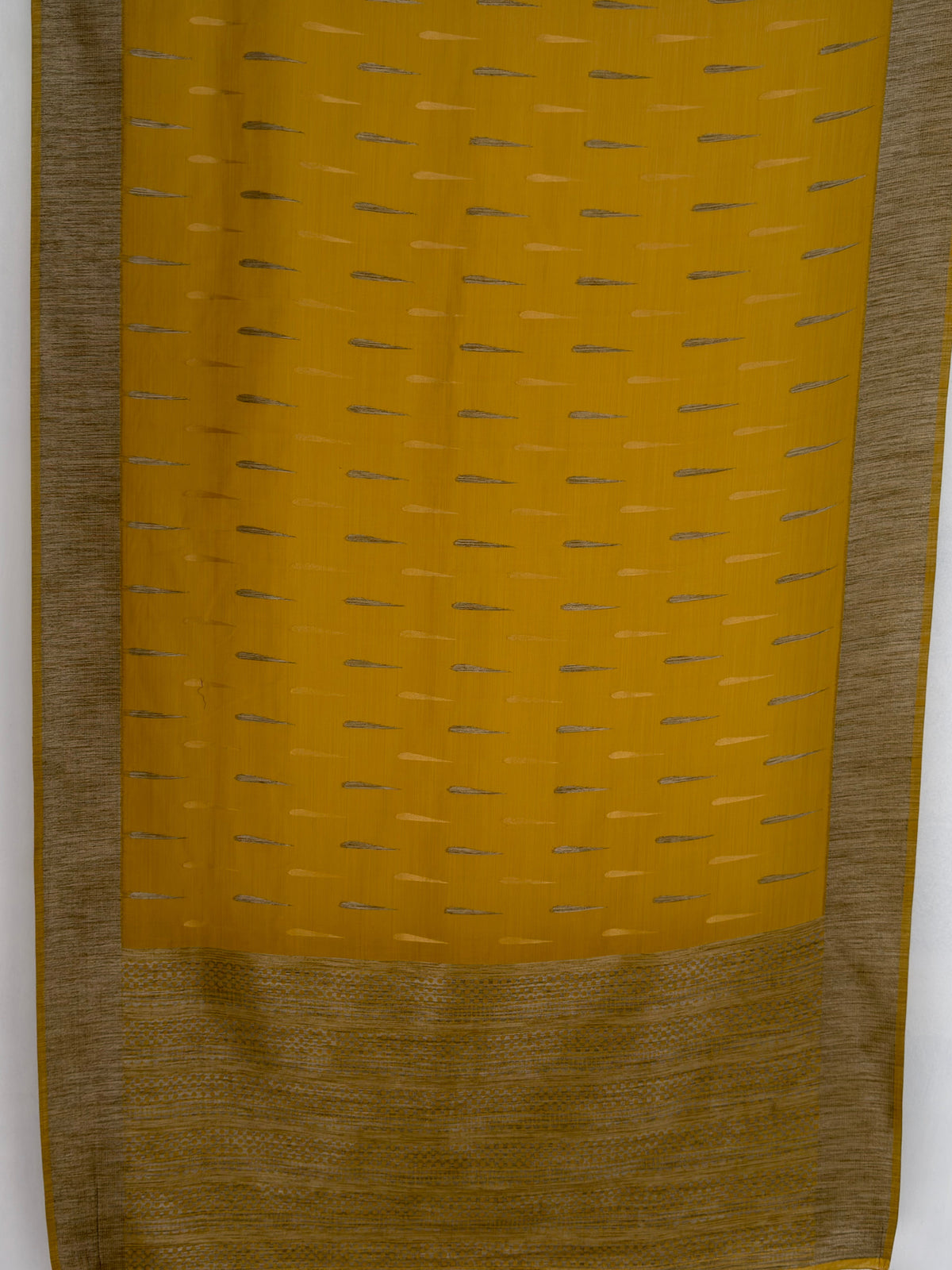 MIMOSA Mustard Banarasi Saree — pallu and zari work detail