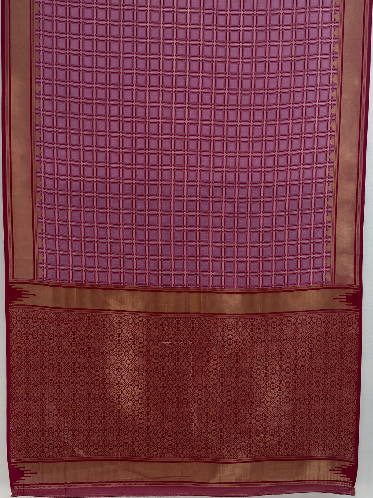 MIMOSA Pink Banarasi Saree — pallu and zari work detail