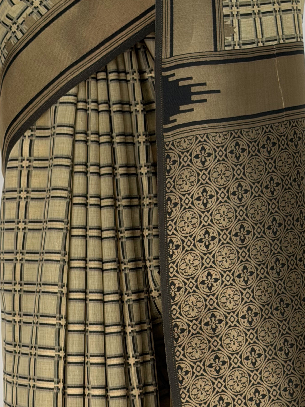 MIMOSA Tussar Banarasi Saree — fleets shot full lifestyle