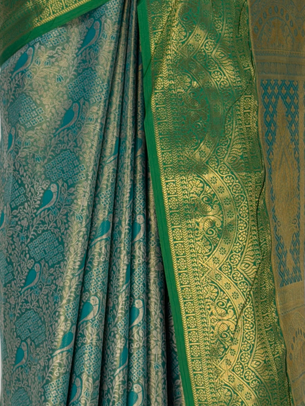 MIMOSA Sapphire Kanjivaram Saree — fleets shot full lifestyle