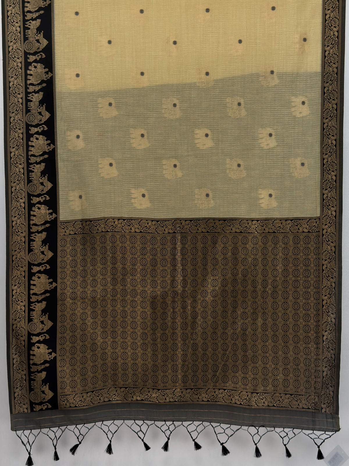 MIMOSA Tussar Banarasi Saree — pallu and zari work detail