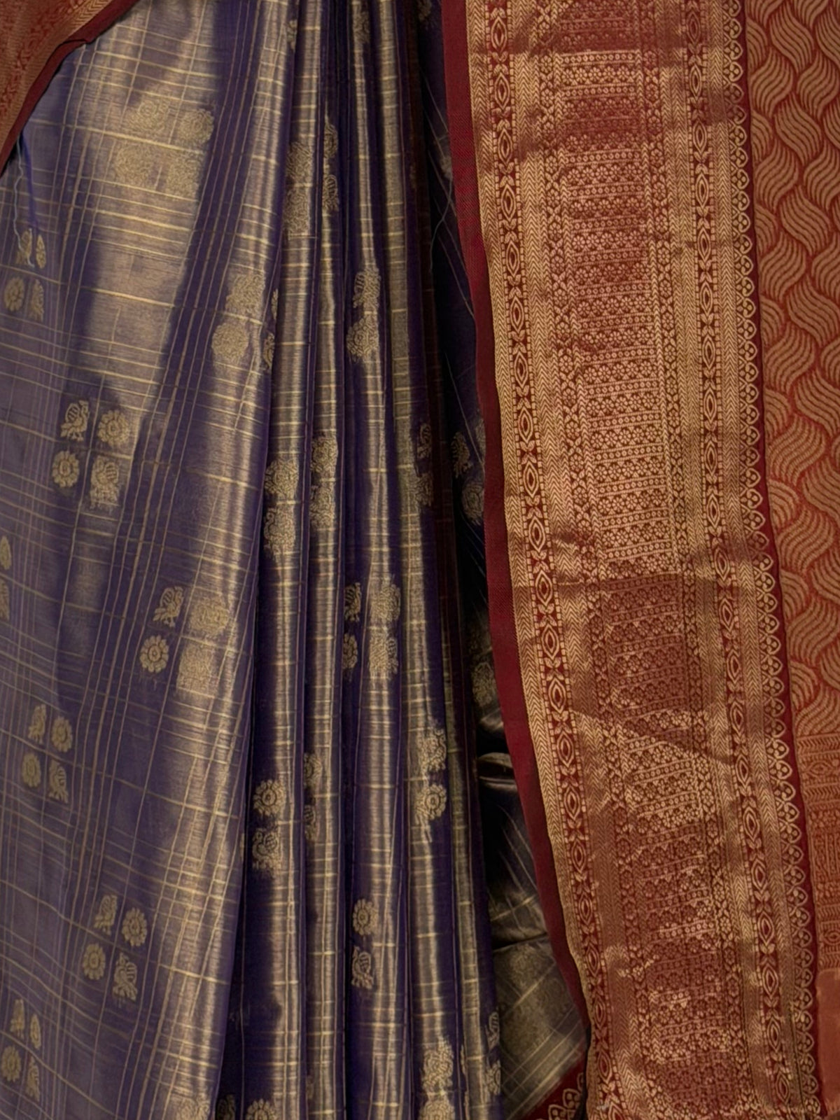 MIMOSA Jamun Kanjivaram Art Silk Saree — fleets shot full lifestyle