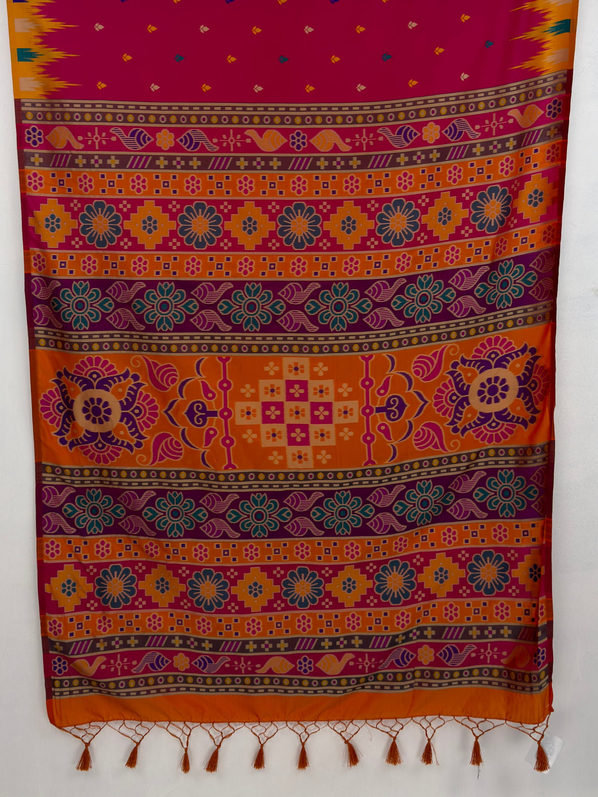 MIMOSA Rani Berhampuri Saree — pallu and zari work detail