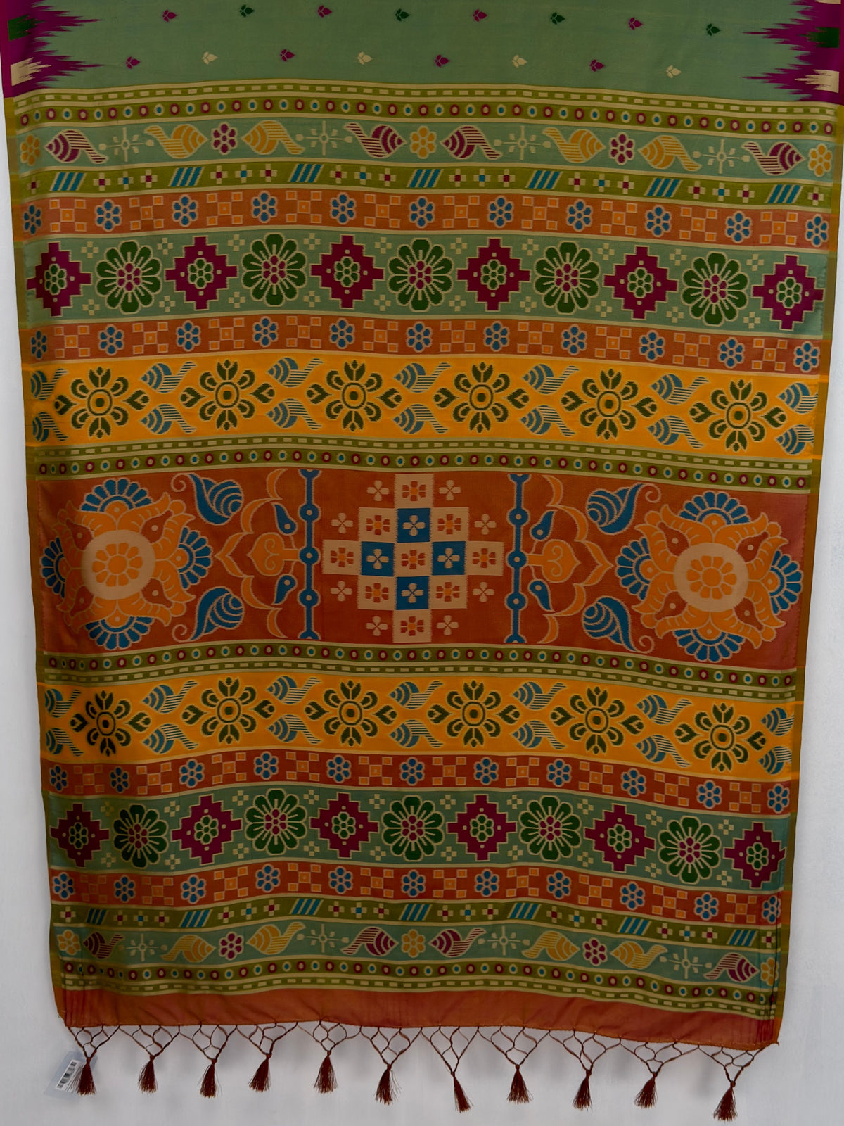 MIMOSA Sapphire Berhampuri Saree — pallu and zari work detail
