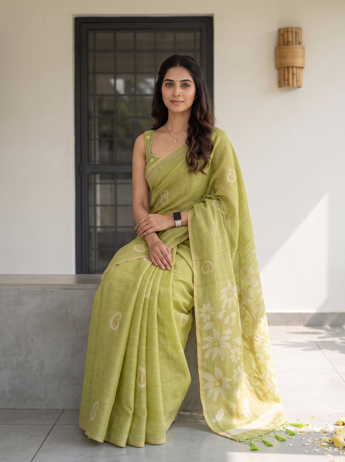 MIMOSA Liril Banarasi Saree — pose 8 styling detail