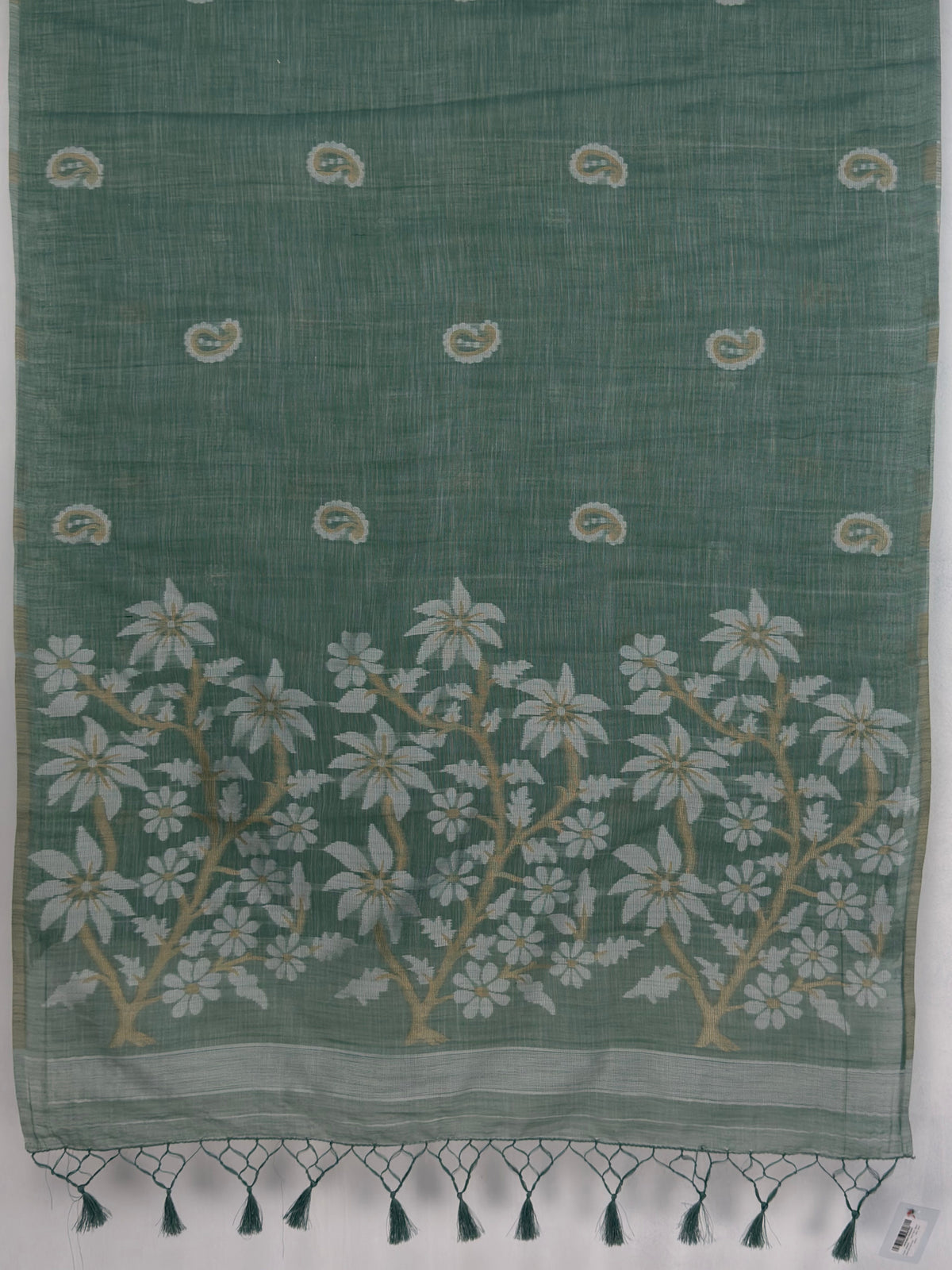 MIMOSA Rama Banarasi Saree — pallu and zari work detail