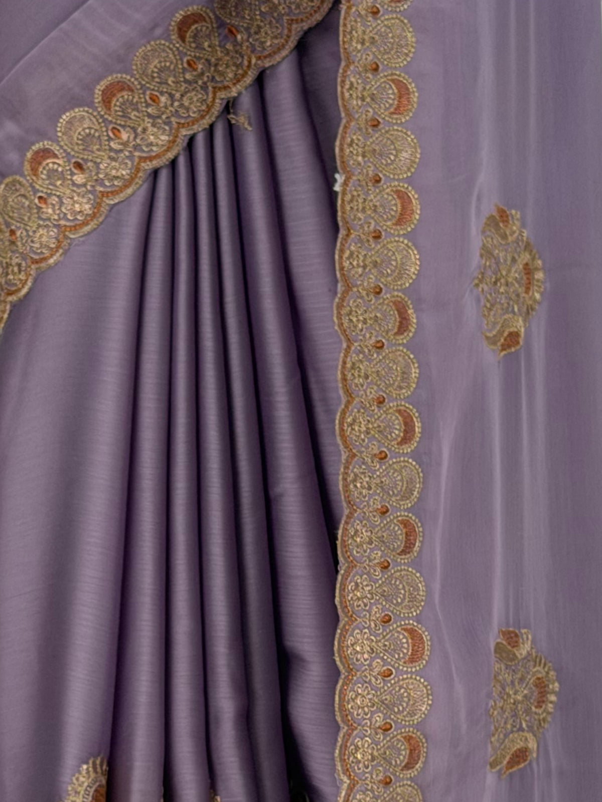MIMOSA Lavender Banarasi Chiffon Saree — fleets shot full lifestyle