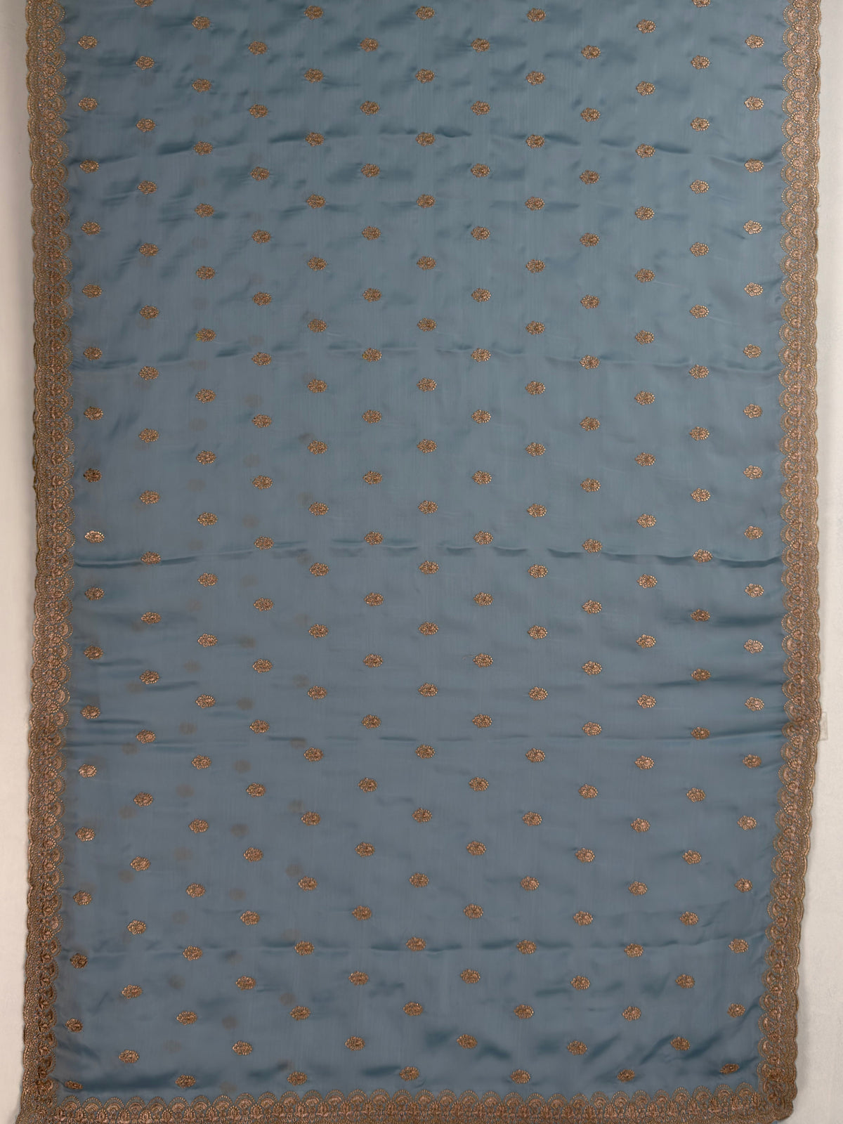 MIMOSA Ananda Banarasi Chiffon Saree — pallu and zari work detail