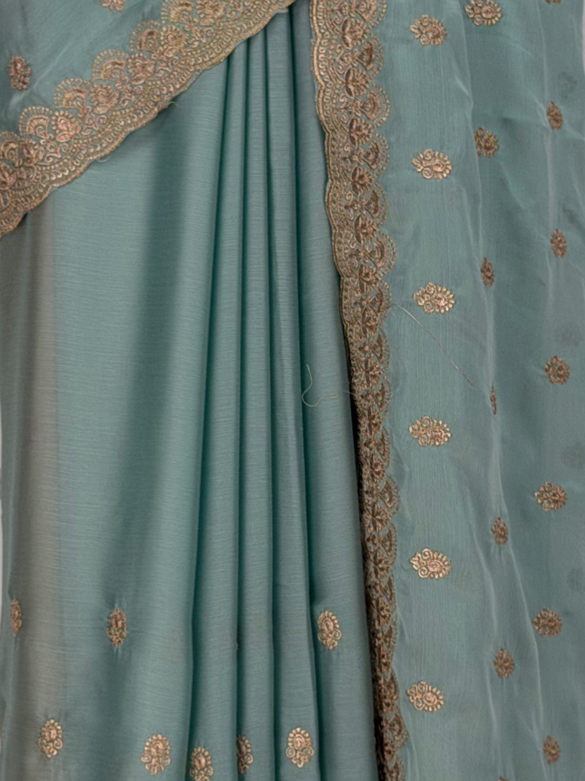 MIMOSA Rama Banarasi Chiffon Saree — fleets shot full lifestyle