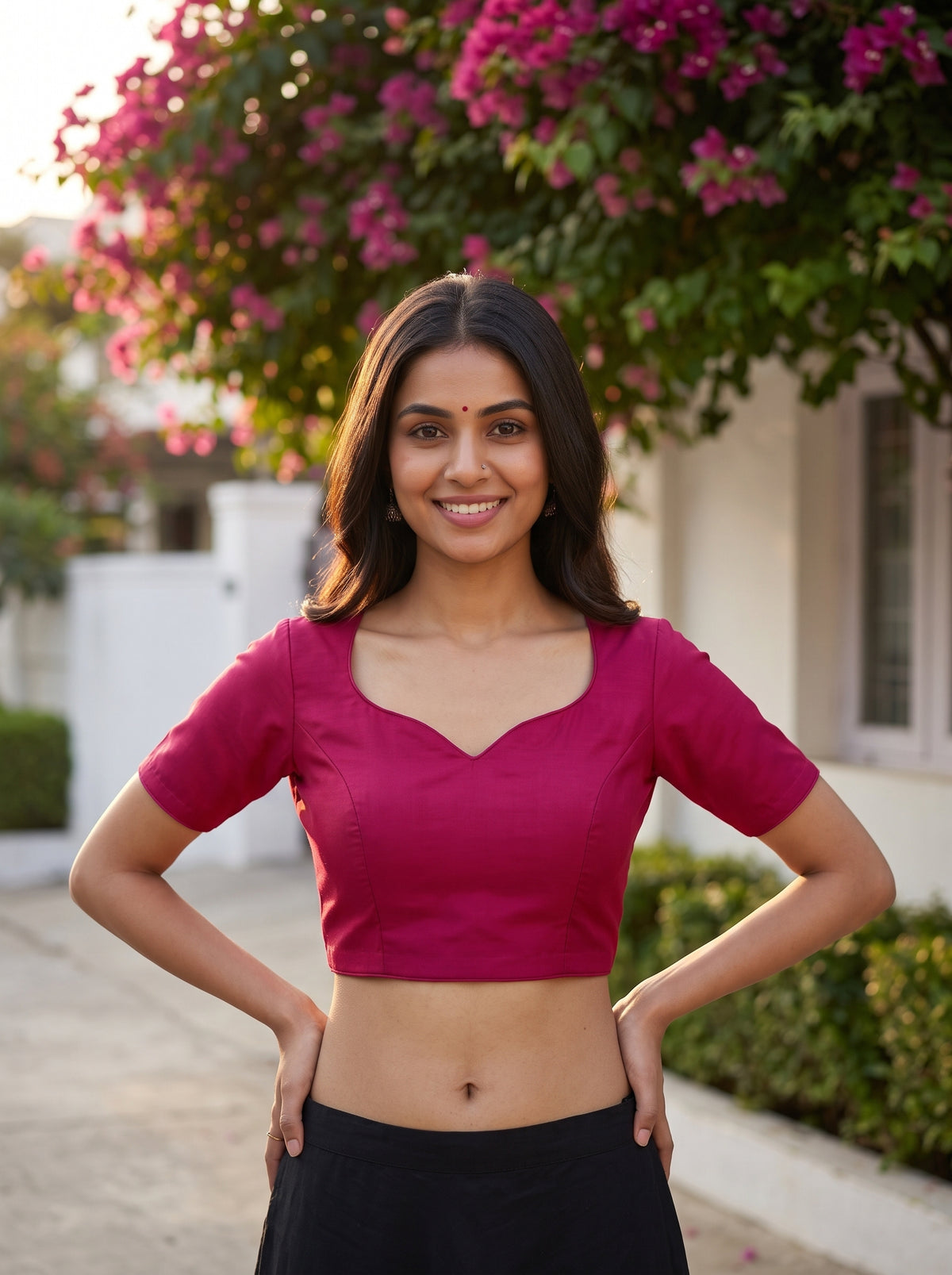 MIMOSA Rani Banarasi Saree — blouse close-up