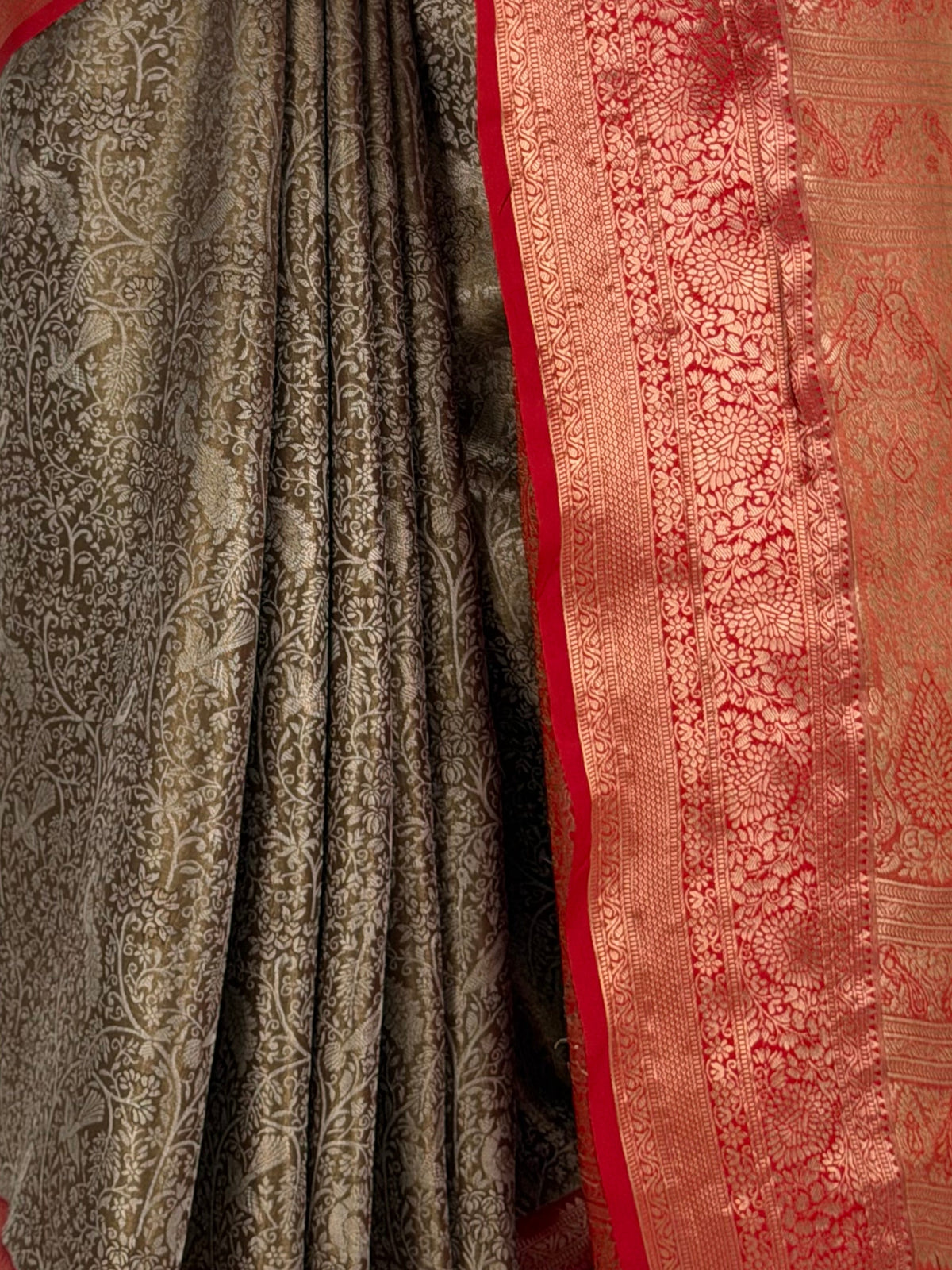 MIMOSA Chocolate Kanjivaram Saree — fleets shot full lifestyle