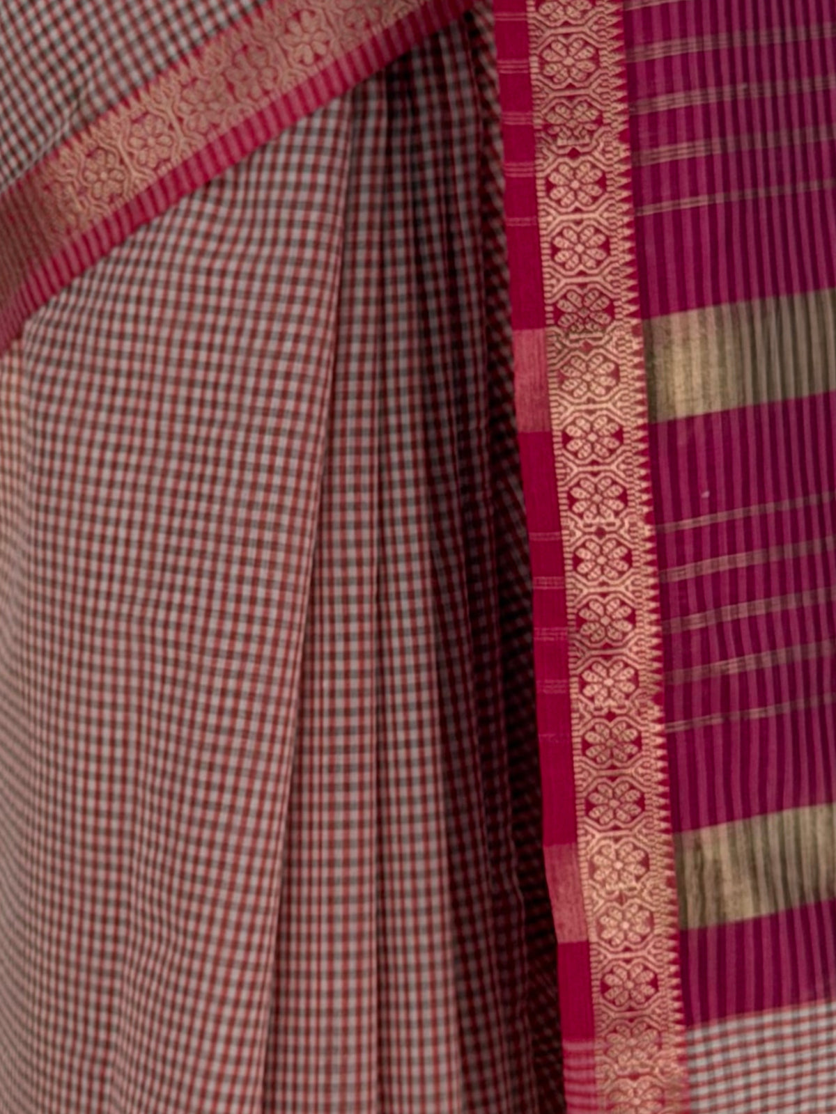 MIMOSA Orange Maheshwari Cotton Cotton Saree — fleets shot full lifestyle