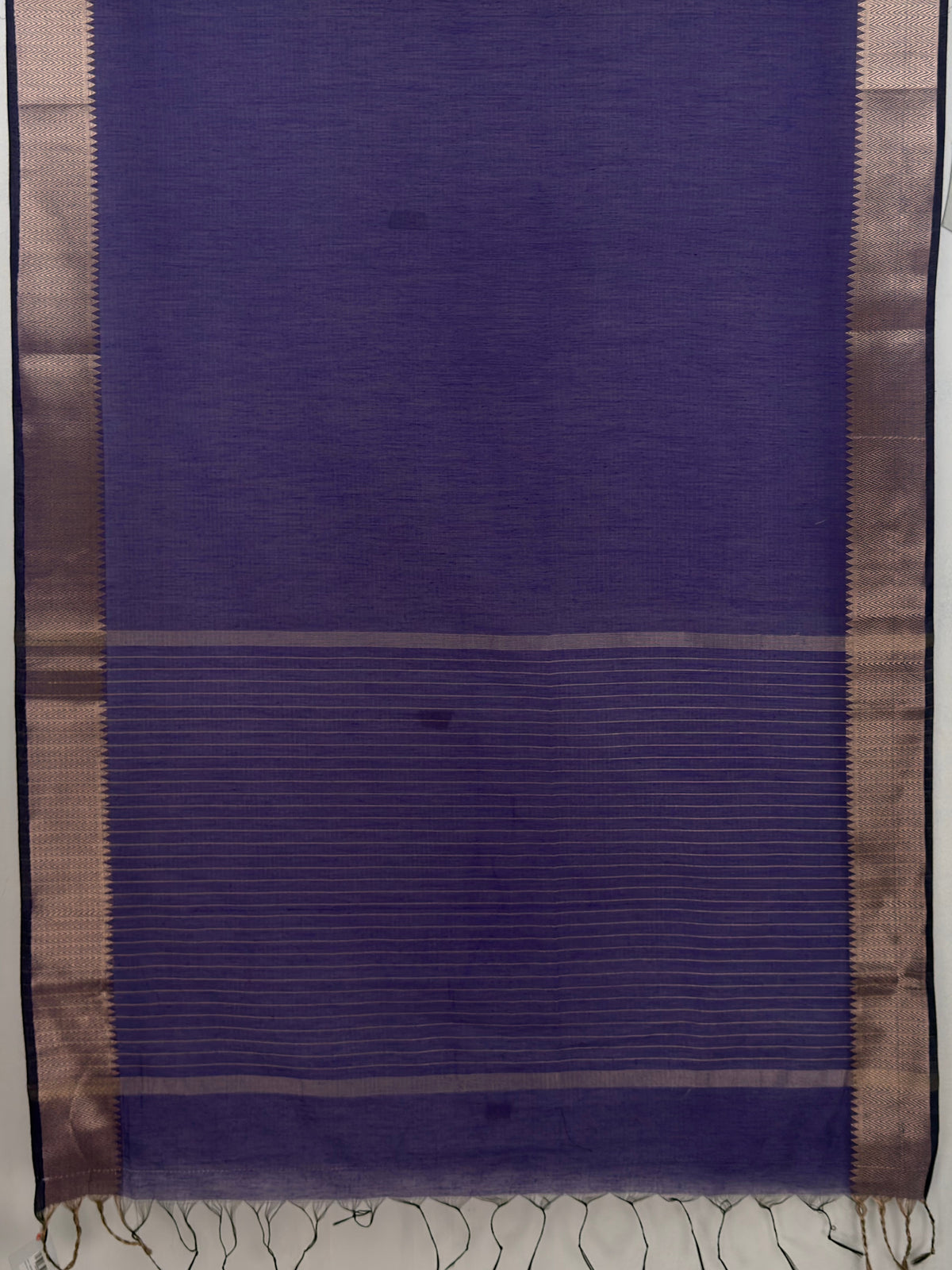 MIMOSA Jamun Maheshwari Cotton Saree — pallu and zari work detail
