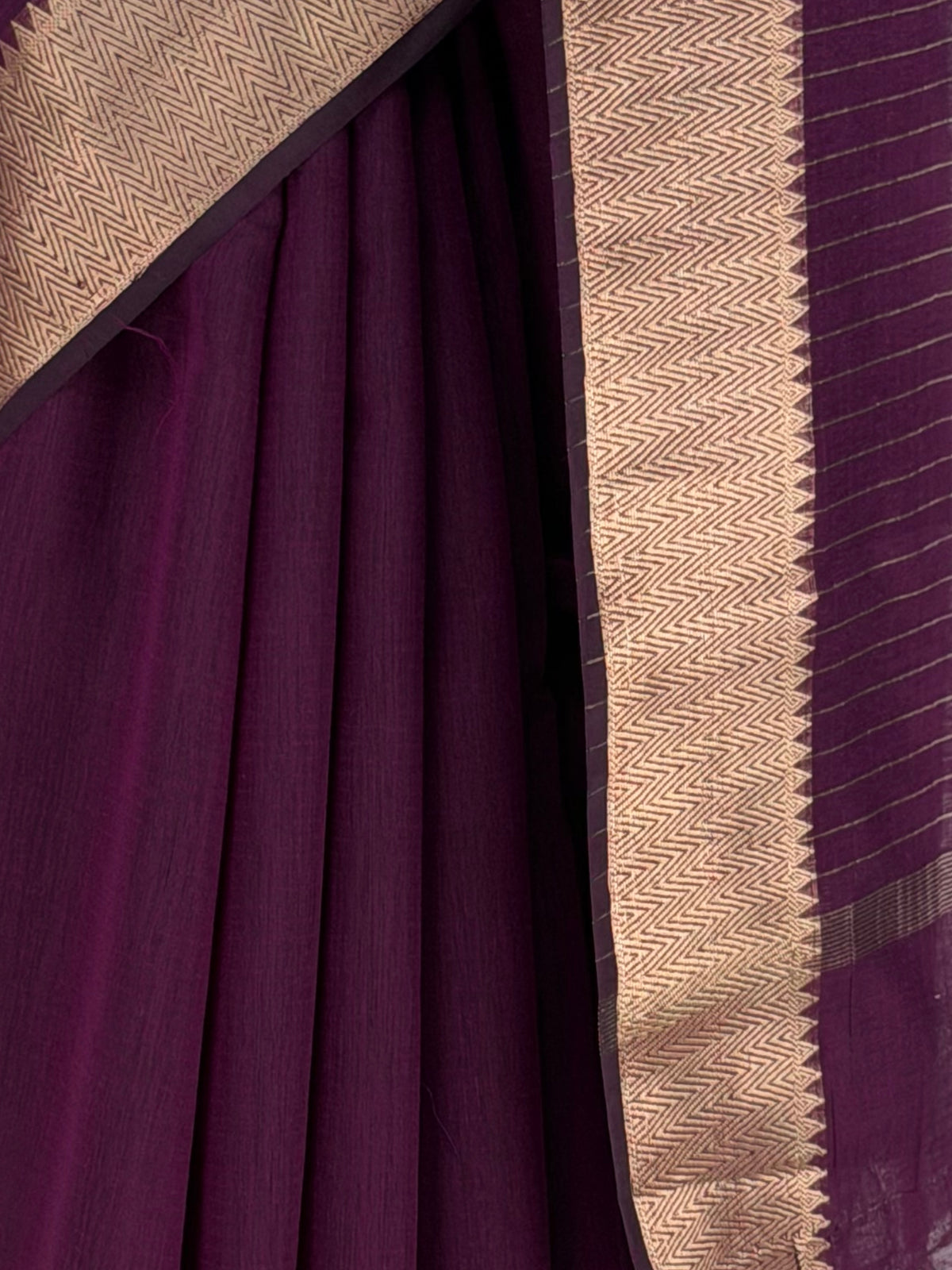 MIMOSA Magenta Maheshwari Cotton Saree — fleets shot full lifestyle