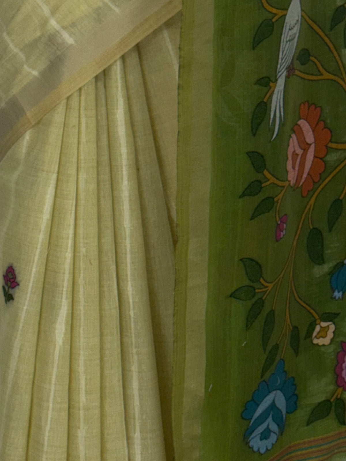 MIMOSA Chiku Bhagalpuri Cotton Saree — fleets shot full lifestyle