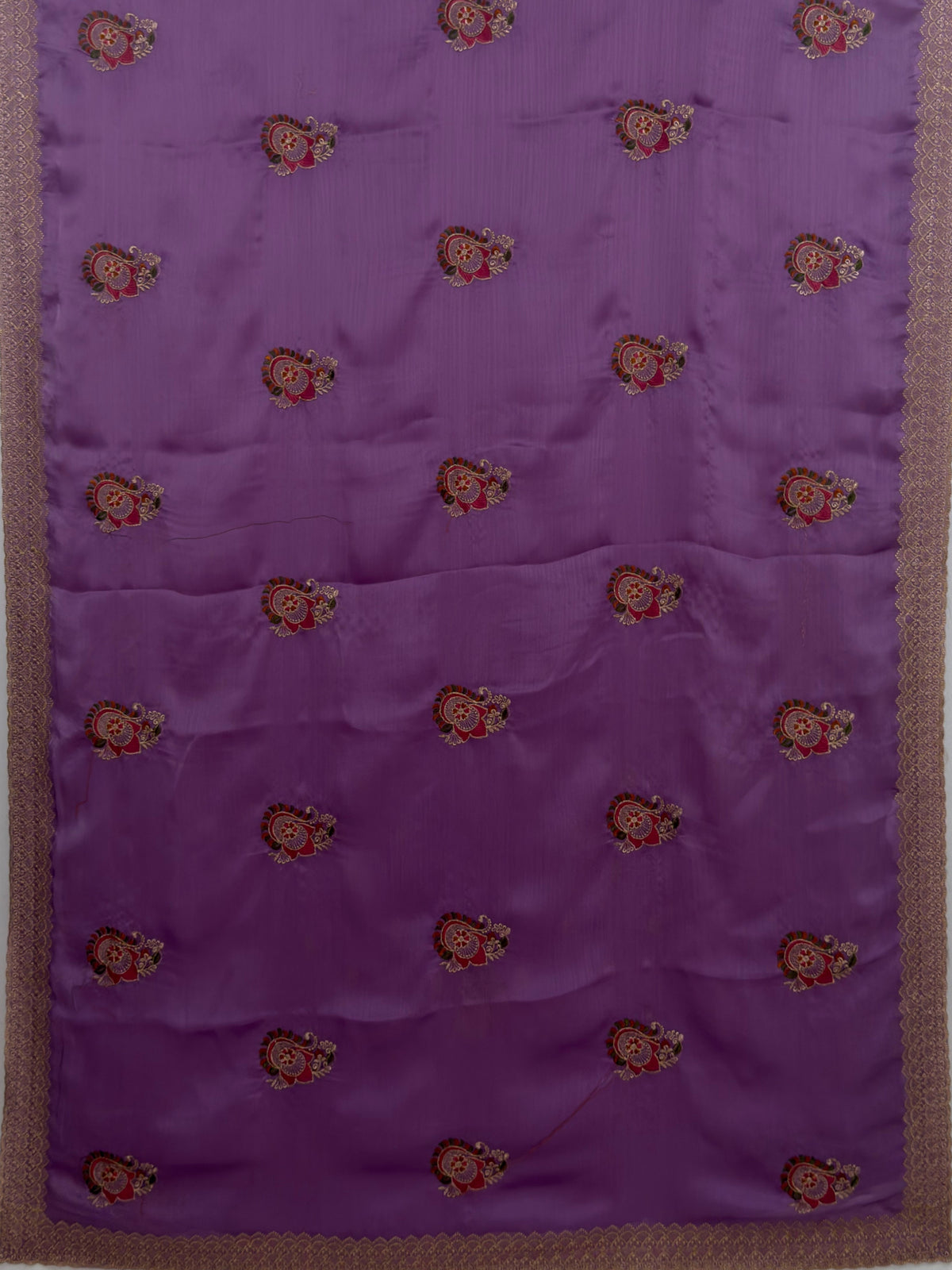MIMOSA Lavender Banarasi Saree — pallu and zari work detail