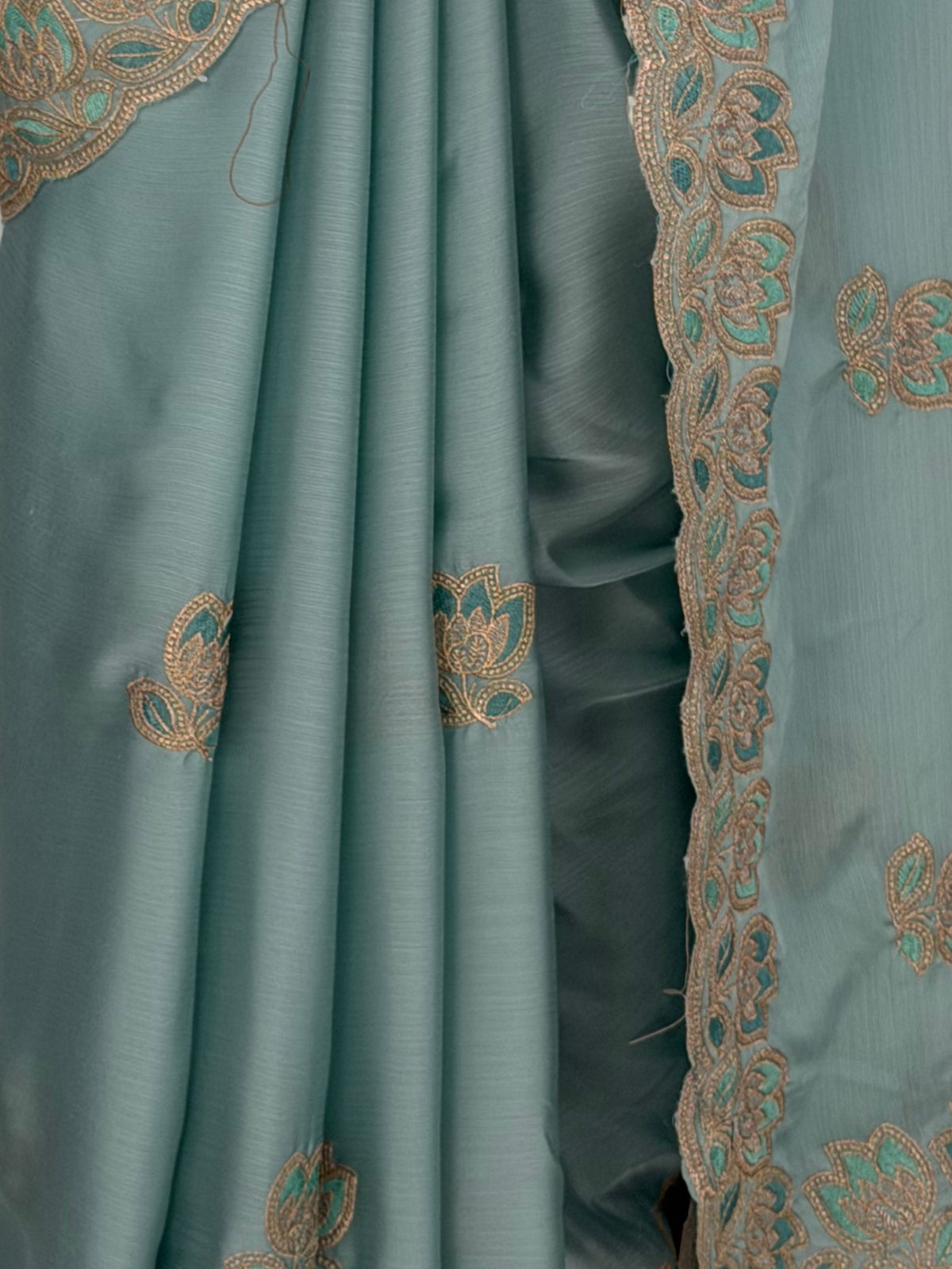 MIMOSA Rama Banarasi Chiffon Saree — fleets shot full lifestyle