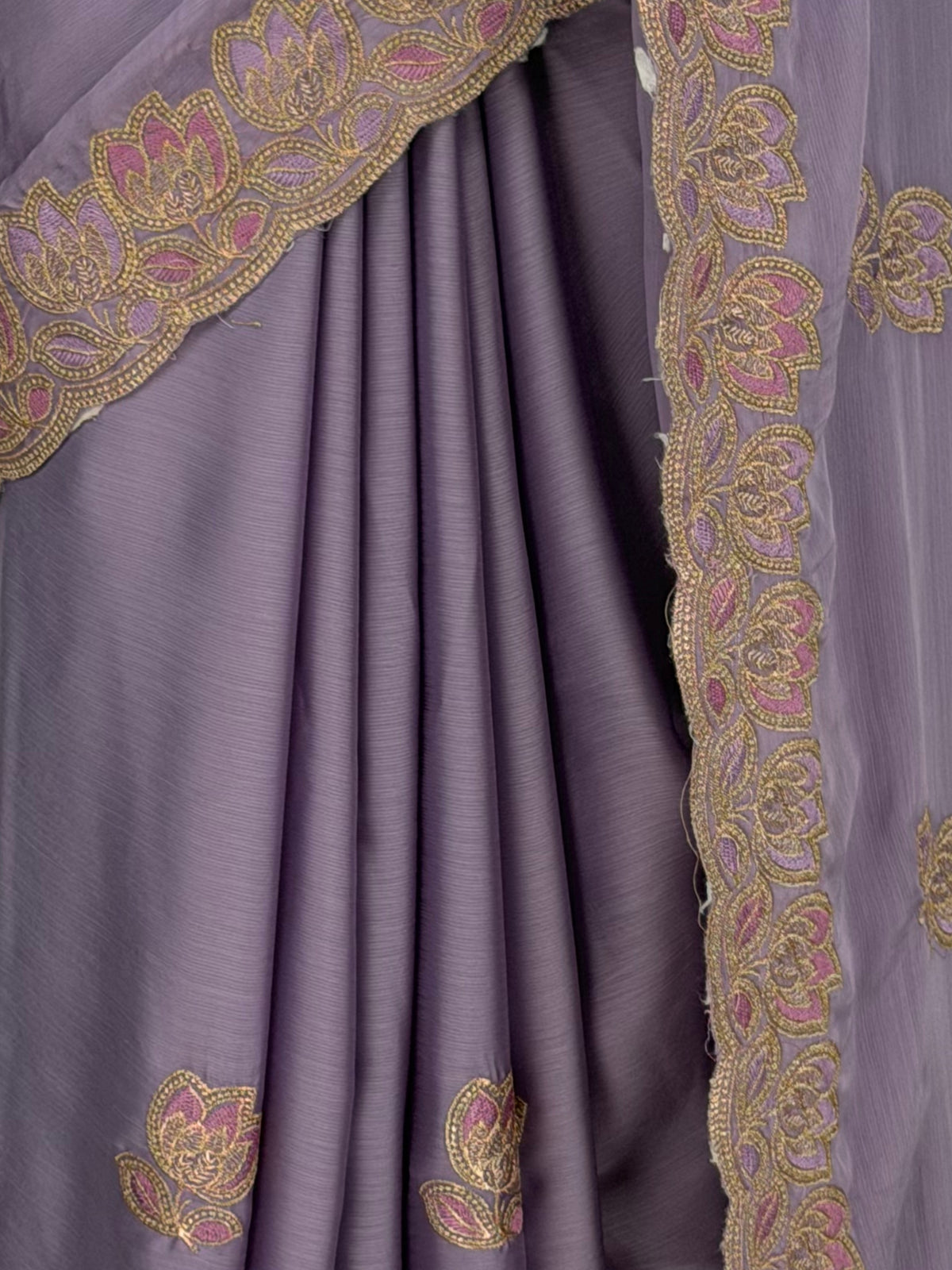 MIMOSA Violet Banarasi Chiffon Saree — fleets shot full lifestyle