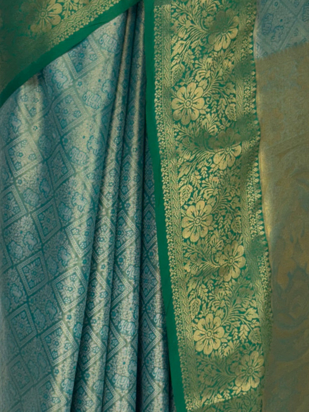 MIMOSA Sapphire Kanjivaram Saree — fleets shot full lifestyle