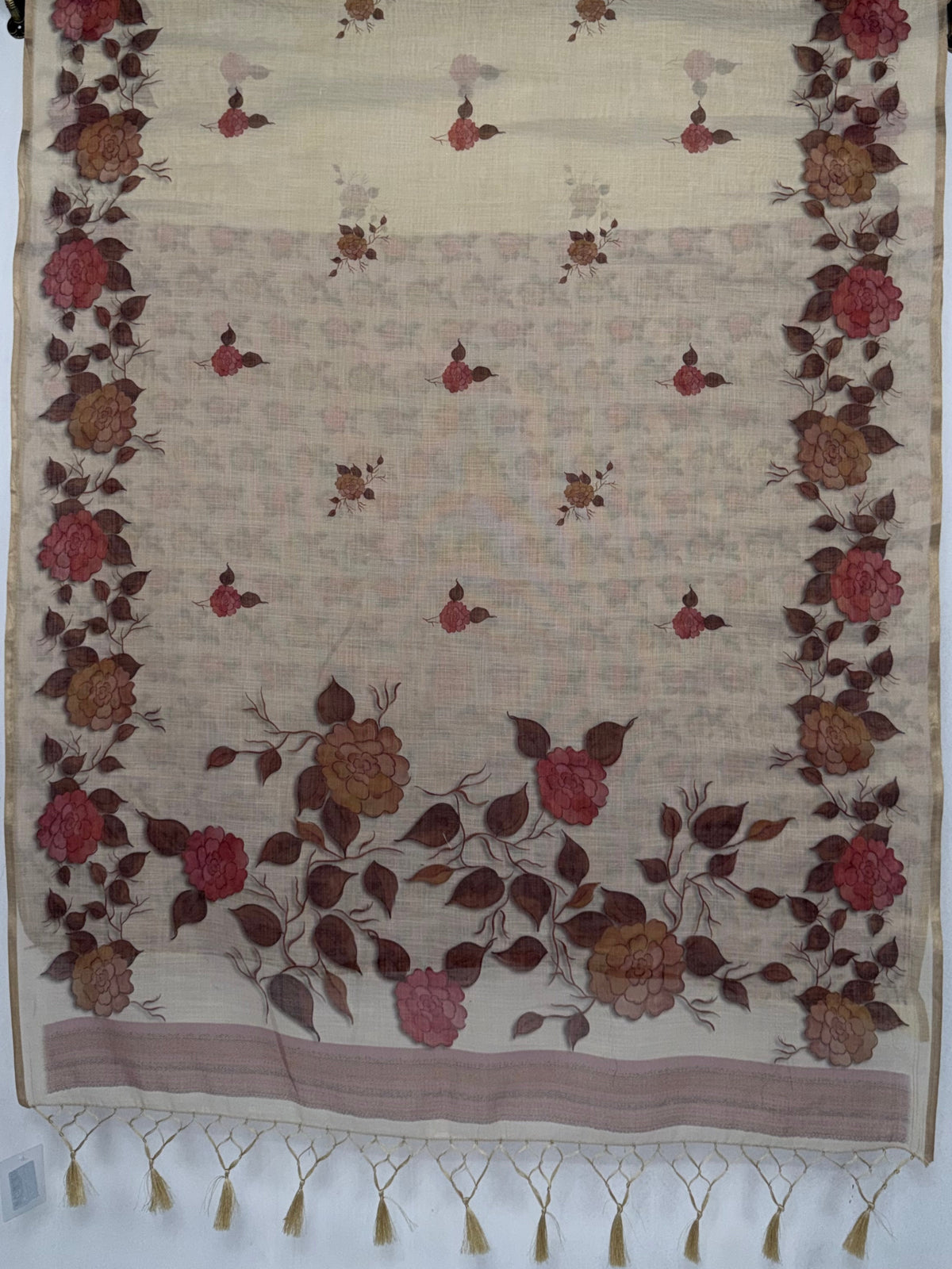 MIMOSA Pink Banarasi Saree — pallu and zari work detail