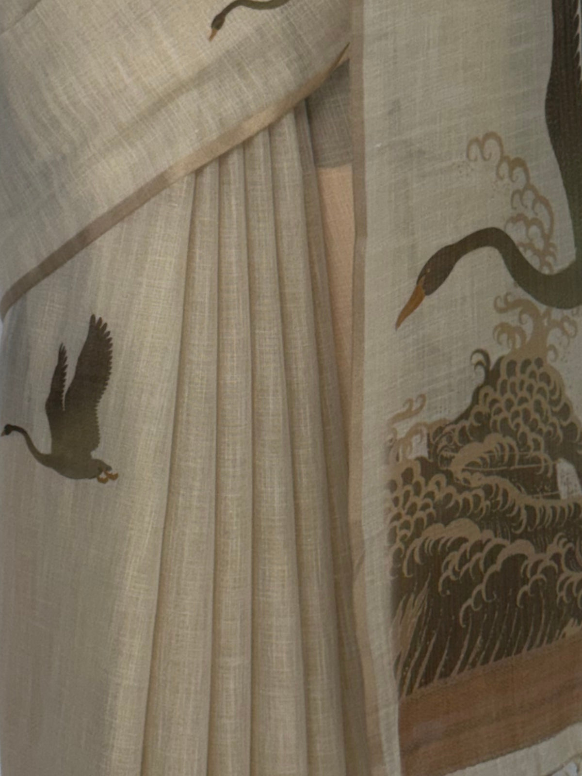 MIMOSA Olive Banarasi Saree — fleets shot full lifestyle