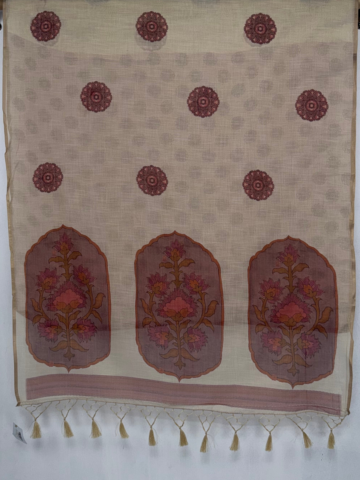 MIMOSA Pink Banarasi Saree — pallu and zari work detail
