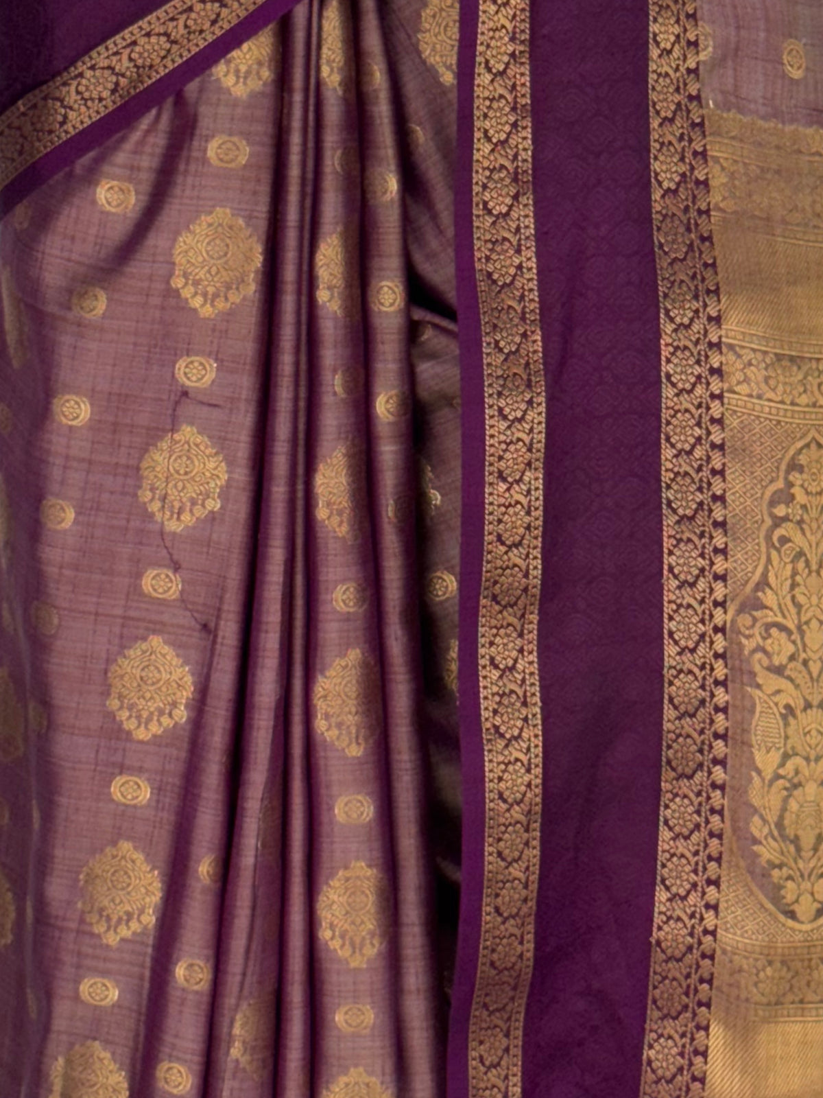 MIMOSA Jamun Banarasi Saree — fleets shot full lifestyle