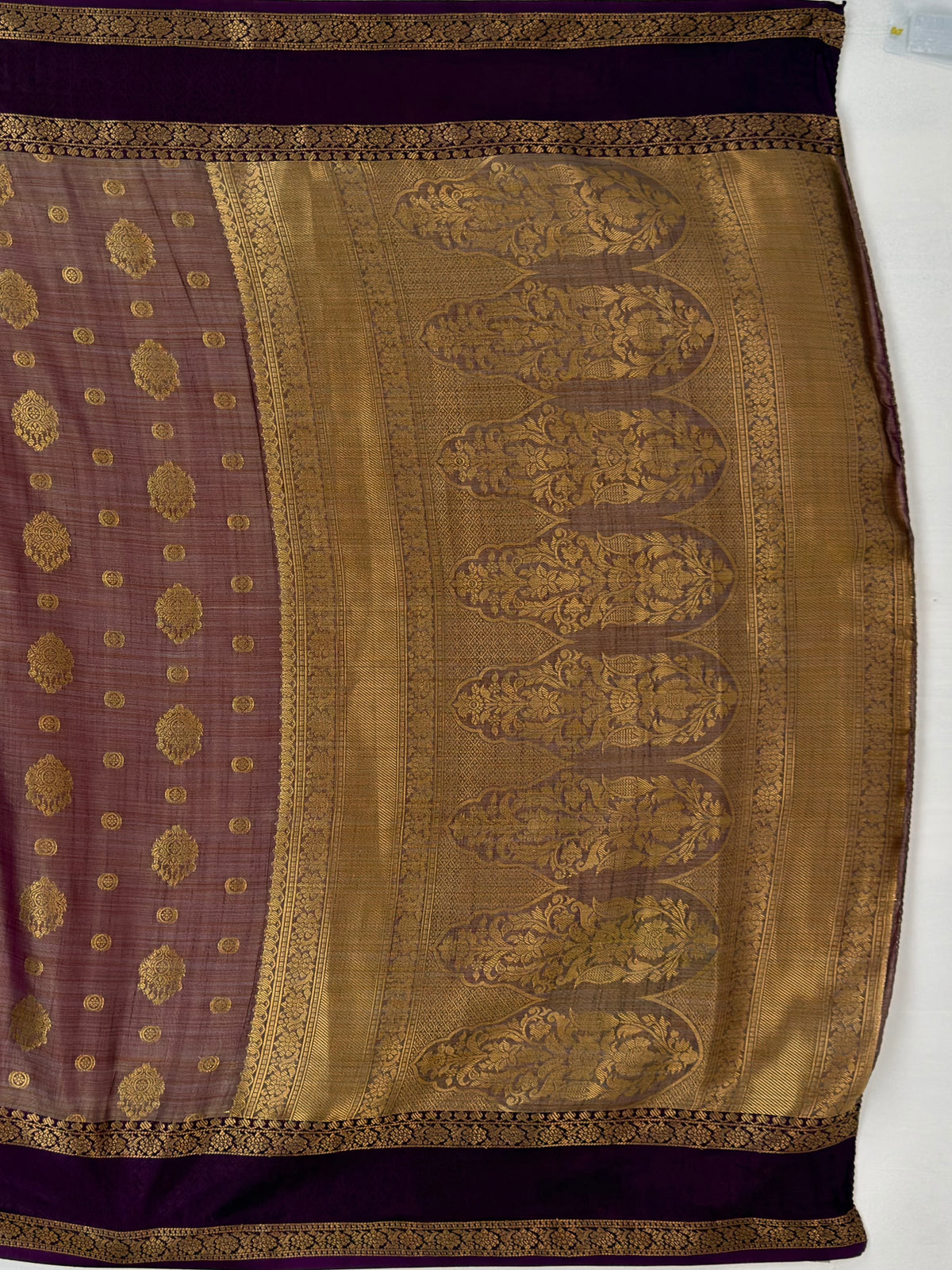 MIMOSA Jamun Banarasi Saree — pallu and zari work detail