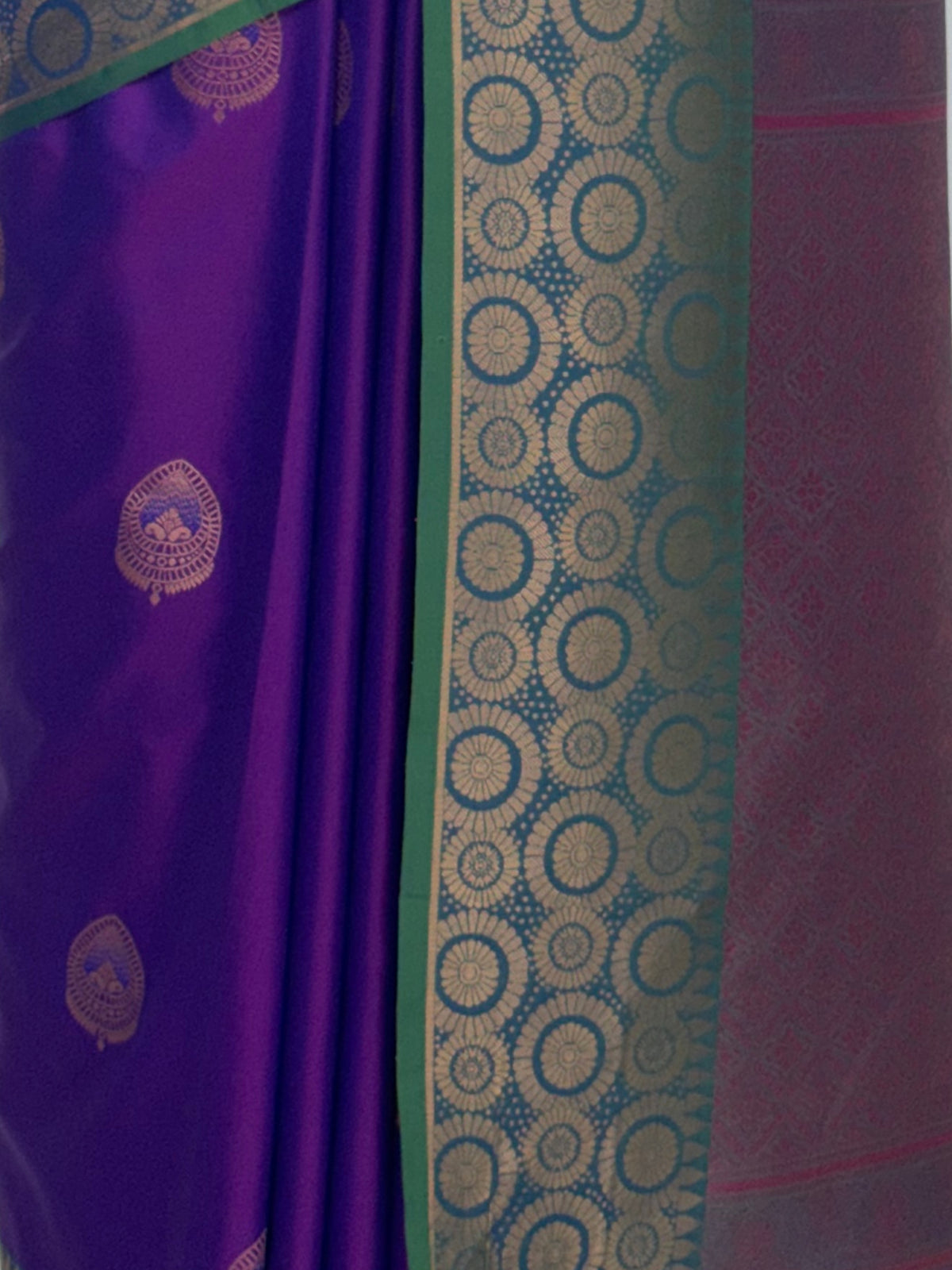 MIMOSA Purple Kanjivaram Saree — fleets shot full lifestyle