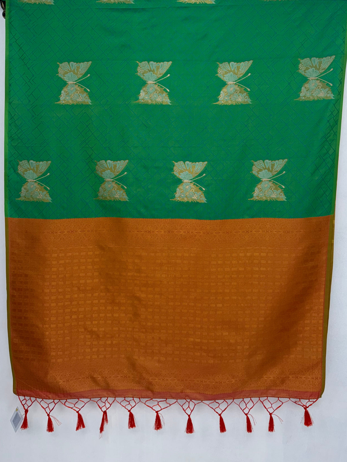 MIMOSA Rama Kanjivaram Saree — pallu and zari work detail