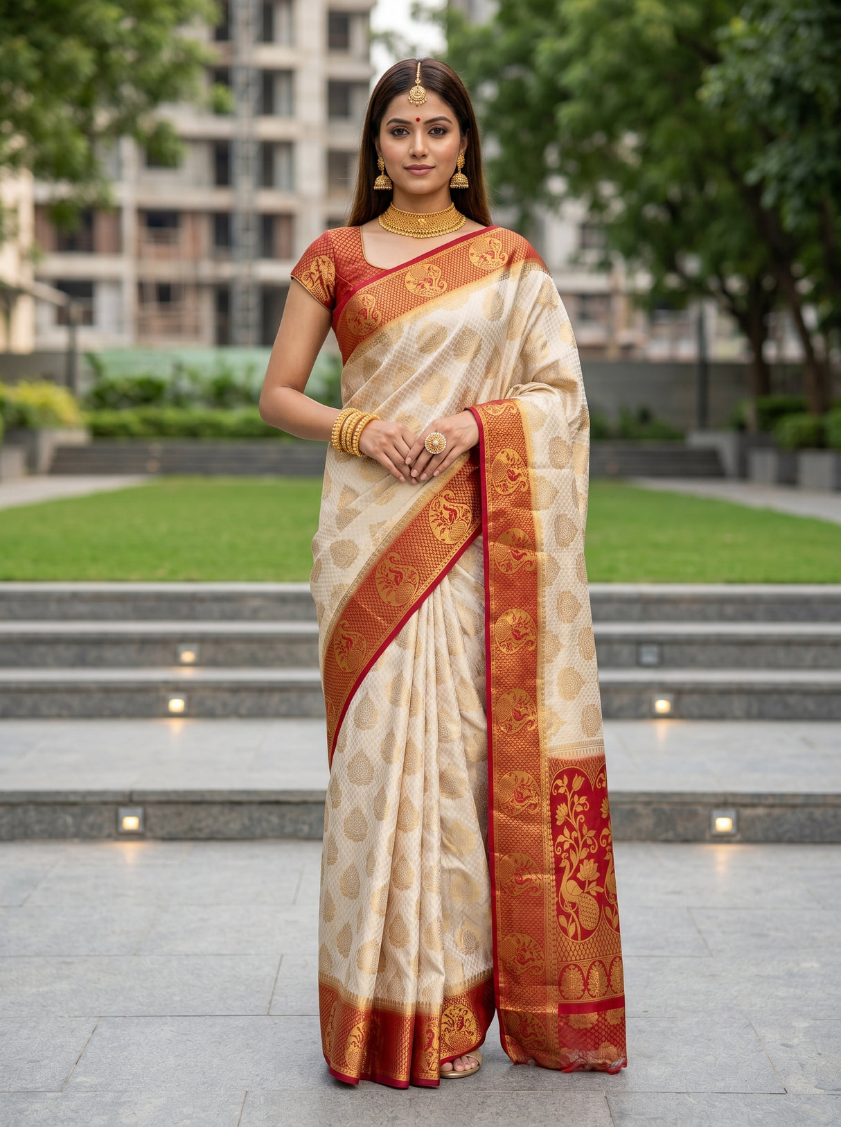 MIMOSA Saree Saree — front view on mannequin