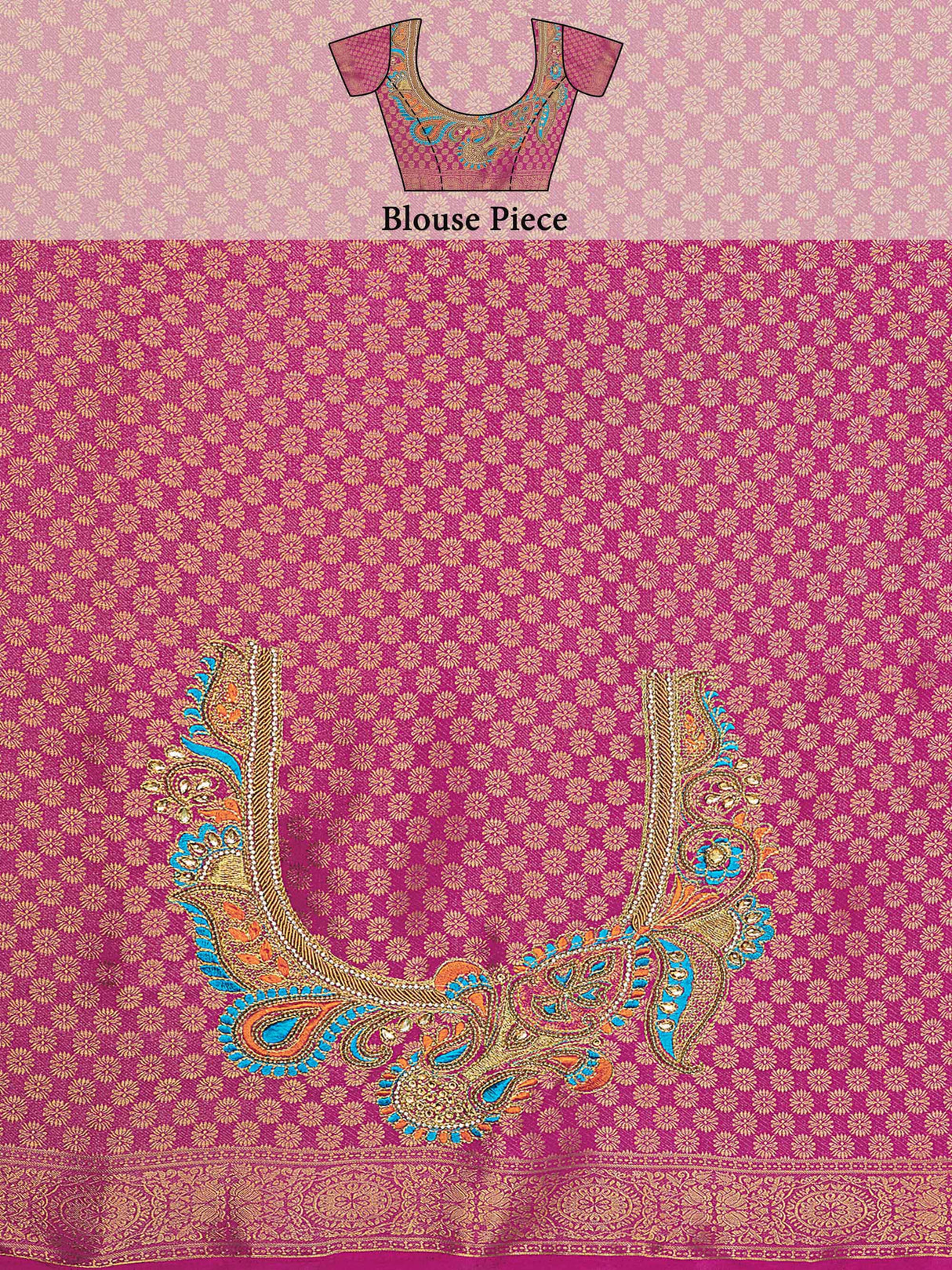 Mimosa Womens Crepe Saree Mysore Silk Gold Color