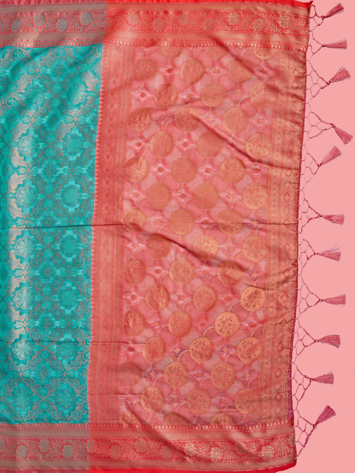 Mimosa Women's Woven Design Kanjivaram Art Silk Saree With Blouse Piece : SA00001230SFFREE