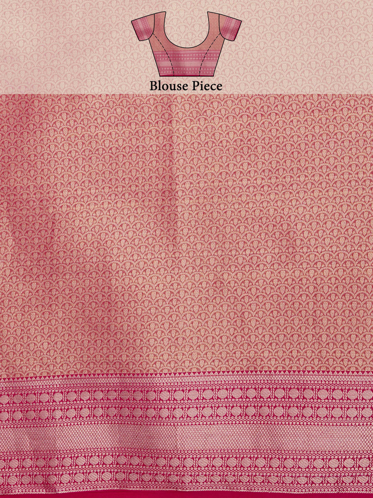 Mimosa Women's Woven Design Kanjivaram Style Art Silk Saree With Blouse Piece : SA0000376RNFREE