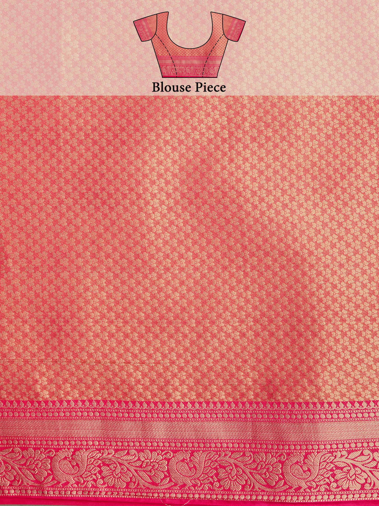 Mimosa Women's Woven Design Kanjivaram Style Art Silk Saree With Blouse Piece : SA0000394GDFREE