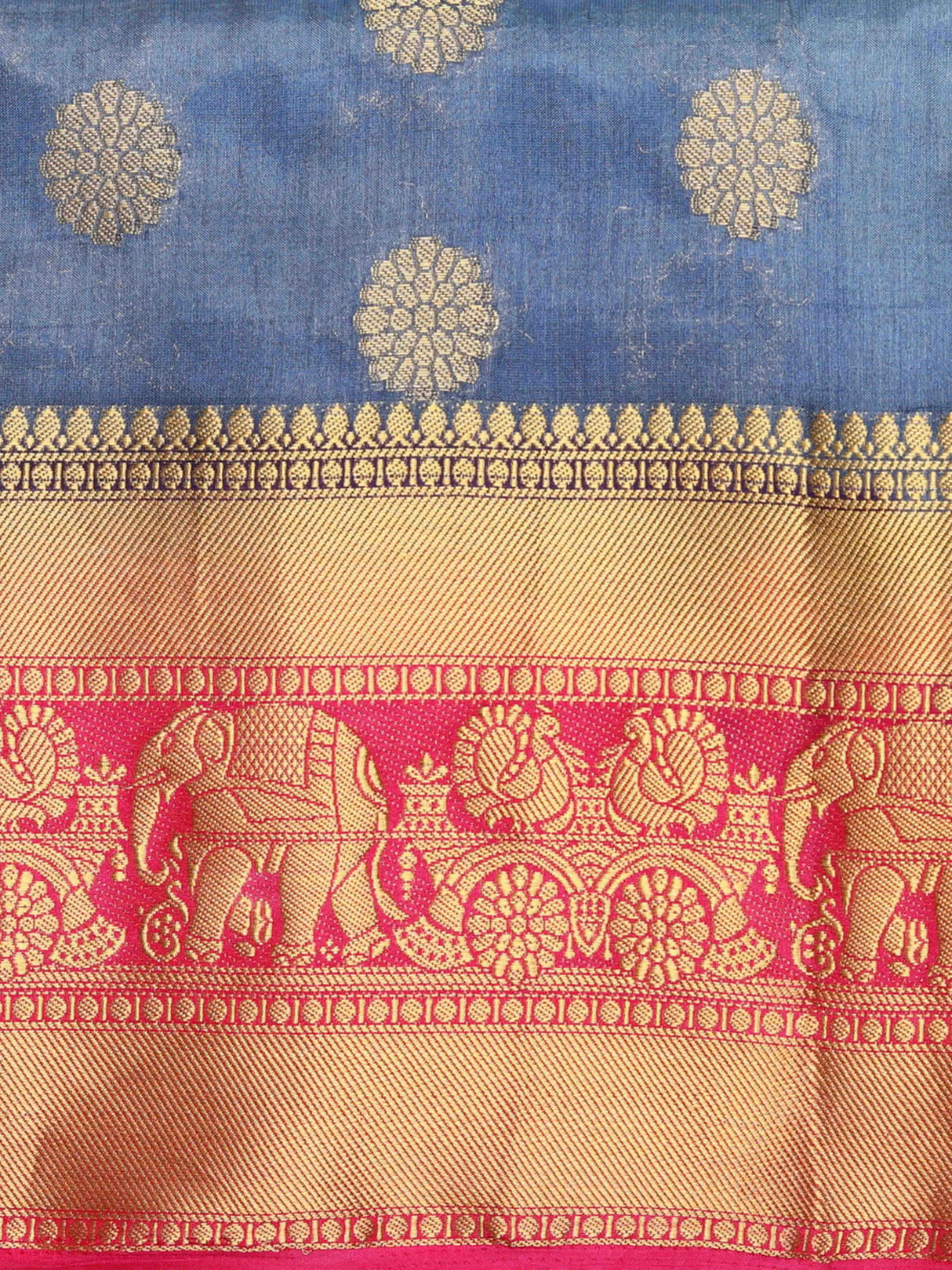 Mimosa Womens Art Silk Saree Kanjivaram Grey Color