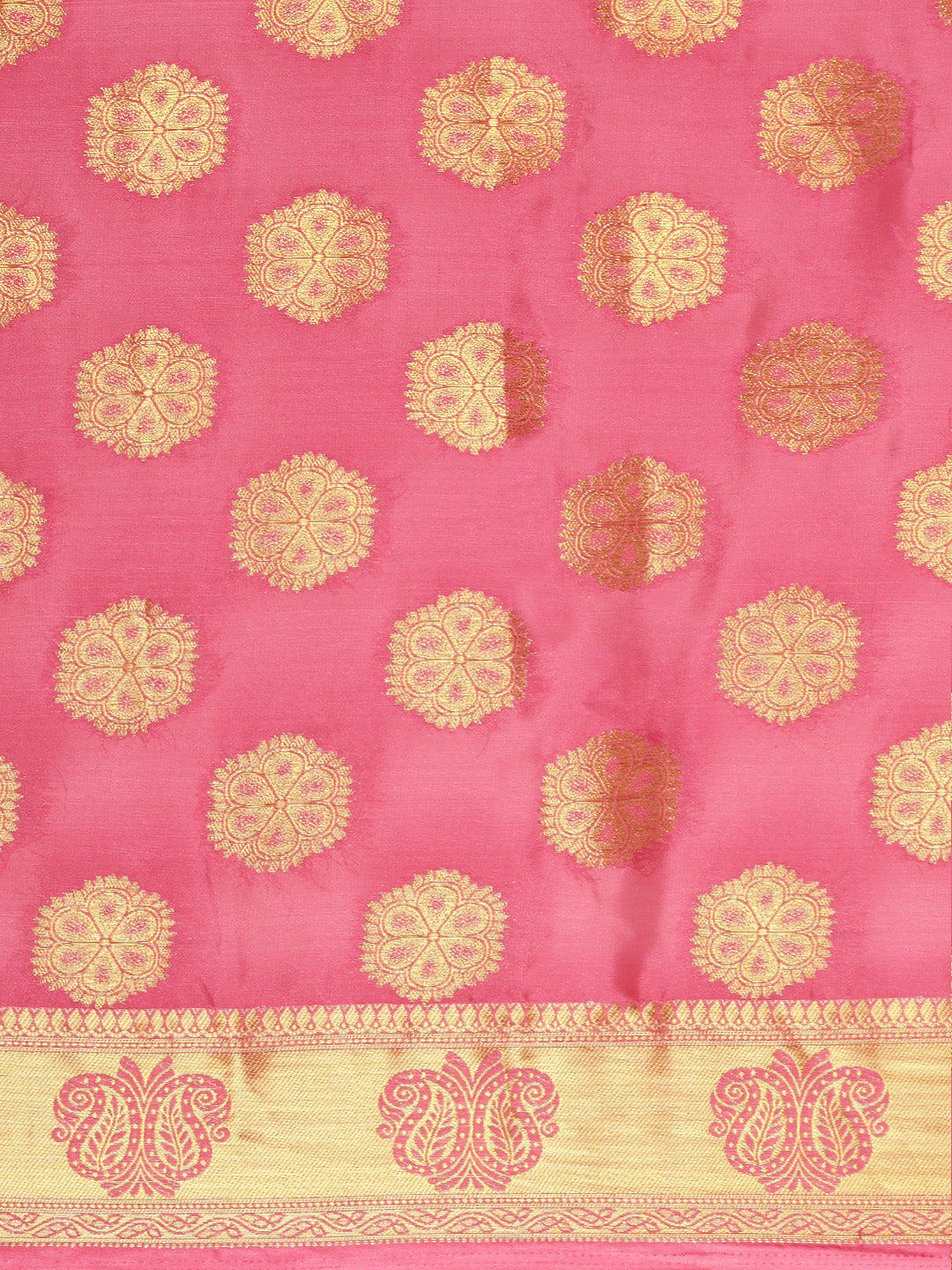 Mimosa Womens Crepe Saree Mysore Silk Gajjari Color