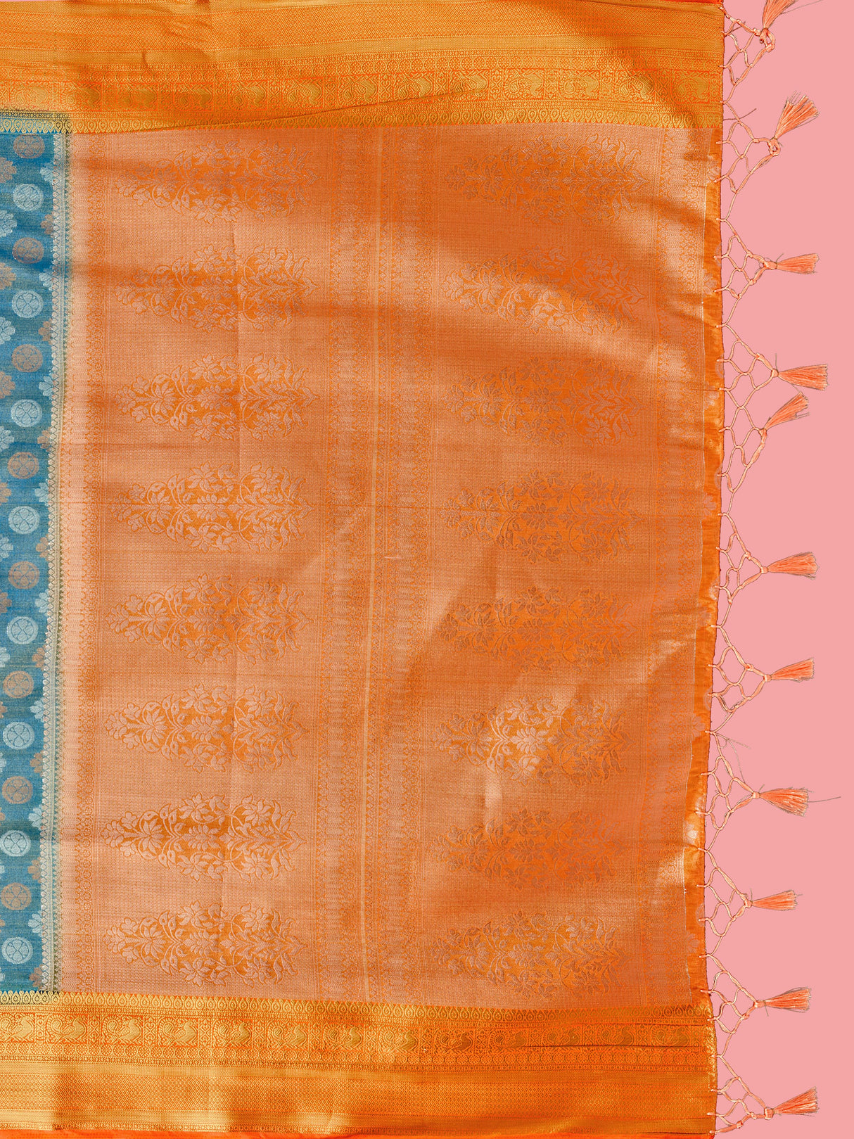 Mimosa Women's Woven Design Kanjivaram Style Art Silk Saree With Blouse Piece : SA0000410ANFREE